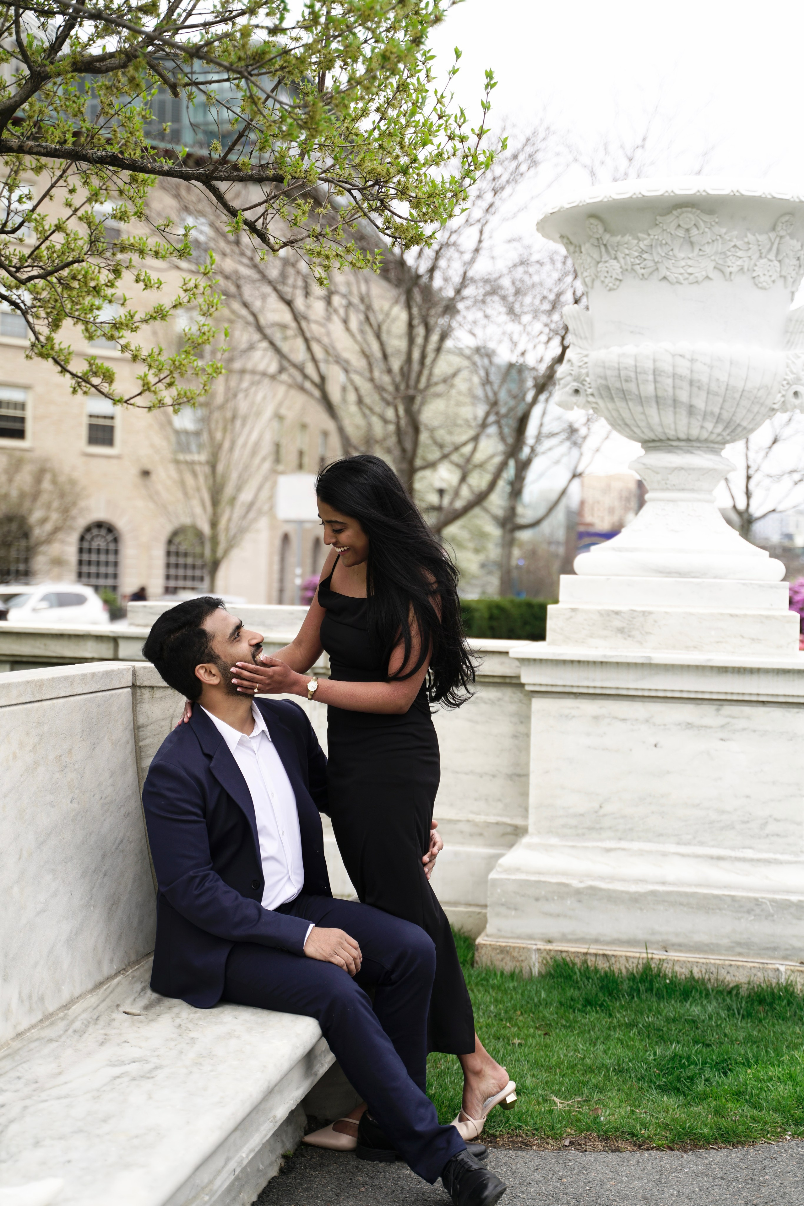 Sarath and Aishwarya at Boston Medical School. Stefanovich Photography | Boston, MA