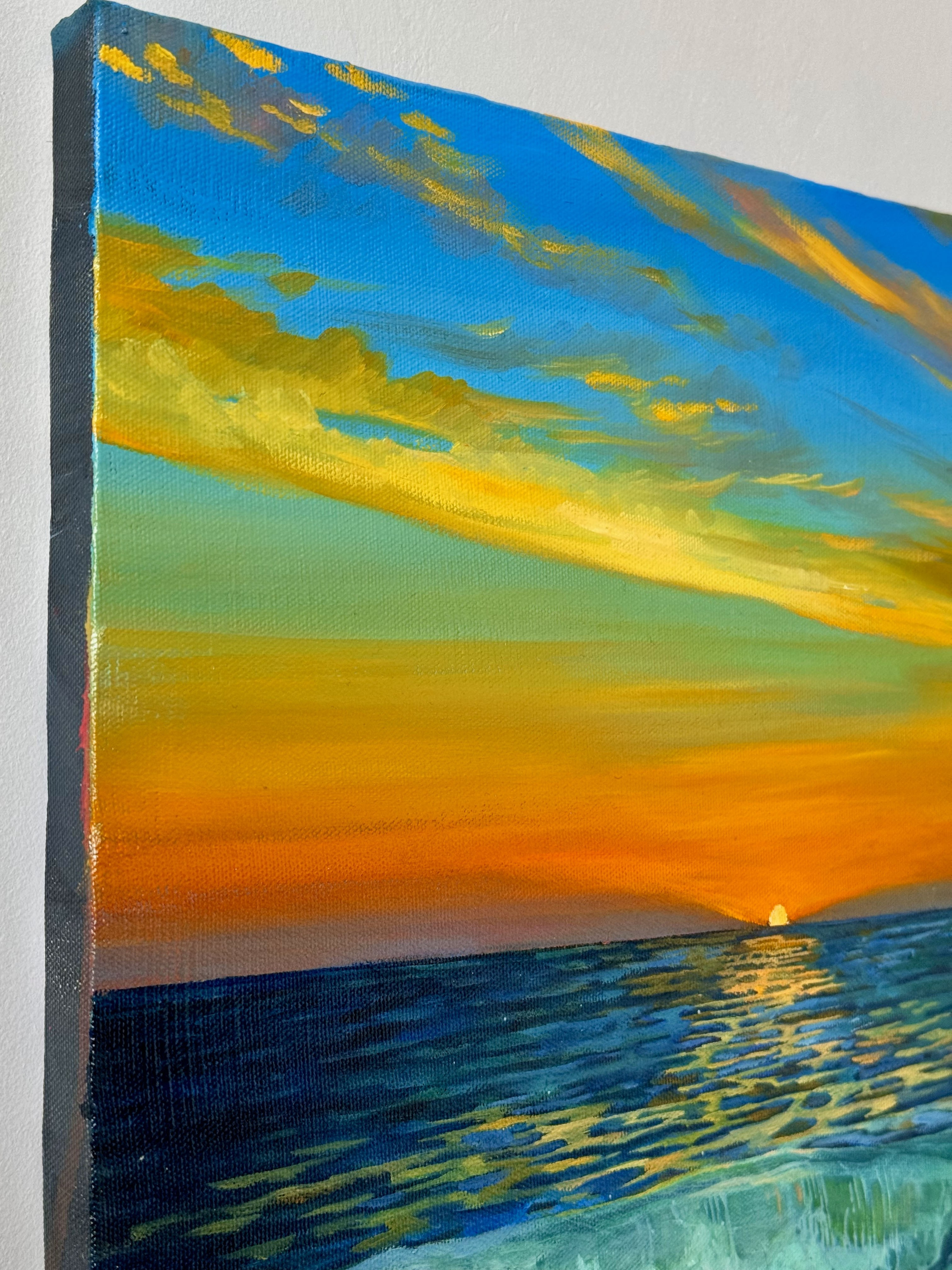 «Big wave at sunset». Художник живописец Савелова Ольга