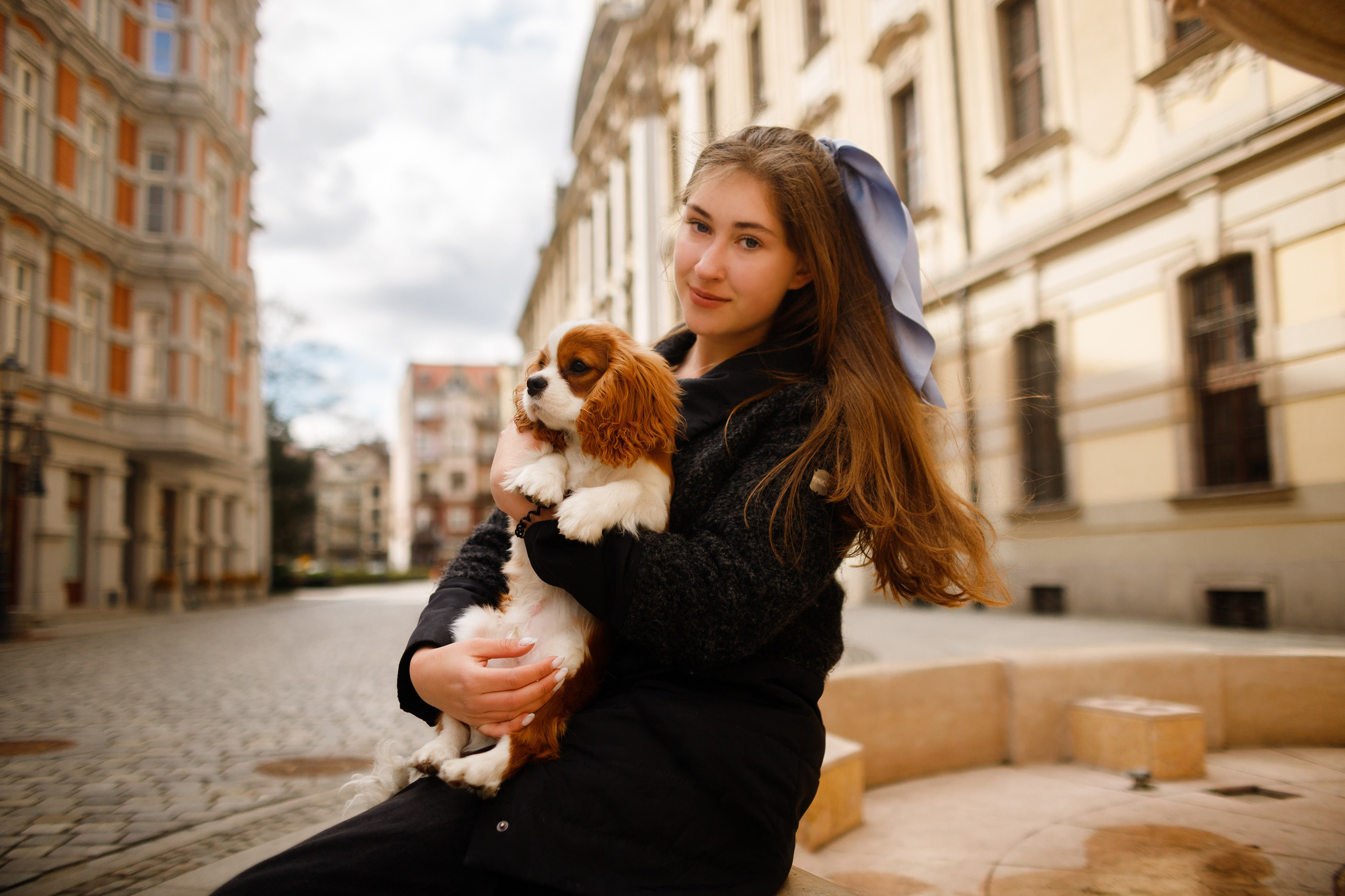 Uliana i Franklin. Kaja | fotograf we Wrocławiu | ludzie i psy