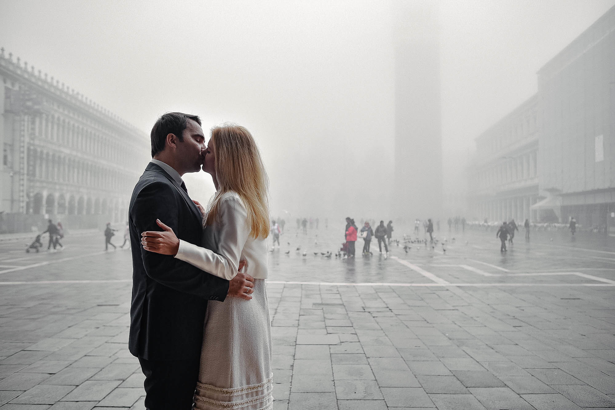 K+N|Servizio foto di matrimonio  in Venezia nella nebbia