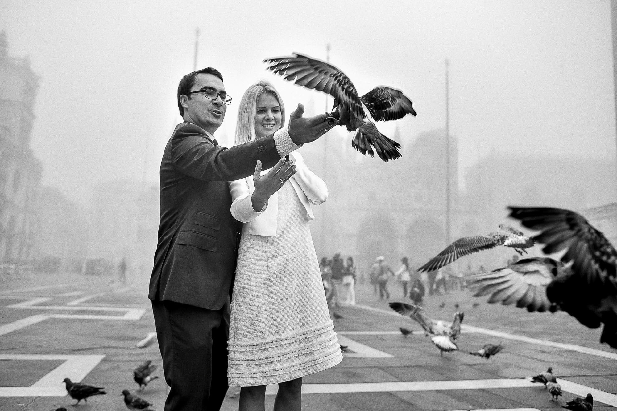 K+N|Servizio foto di matrimonio  in Venezia nella nebbia