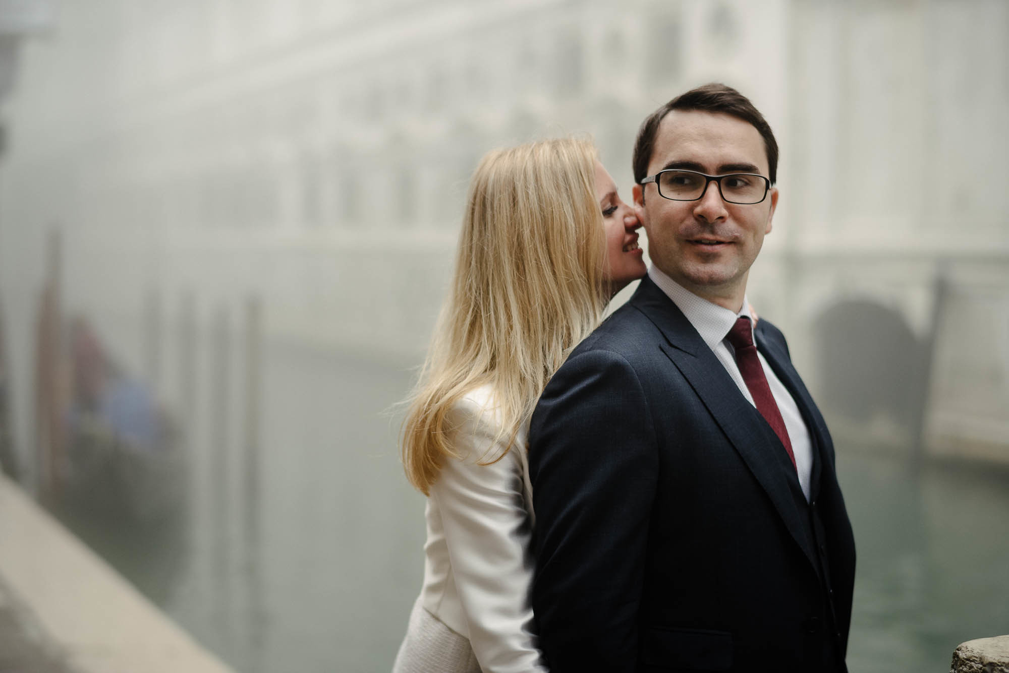 K+N|Servizio foto di matrimonio  in Venezia nella nebbia