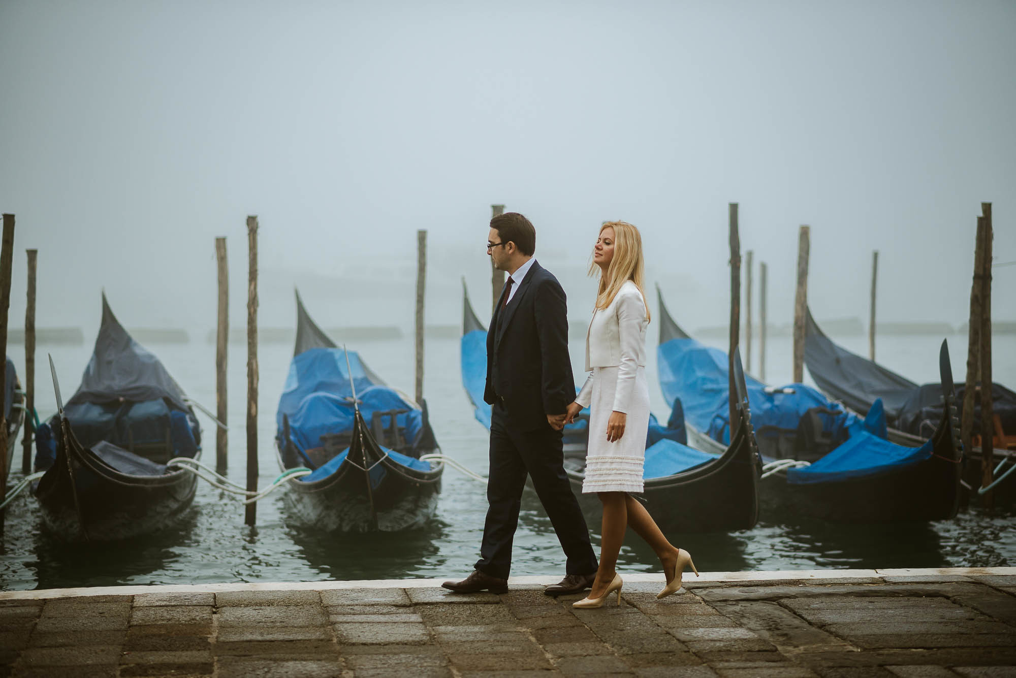 K+N|Servizio foto di matrimonio  in Venezia nella nebbia