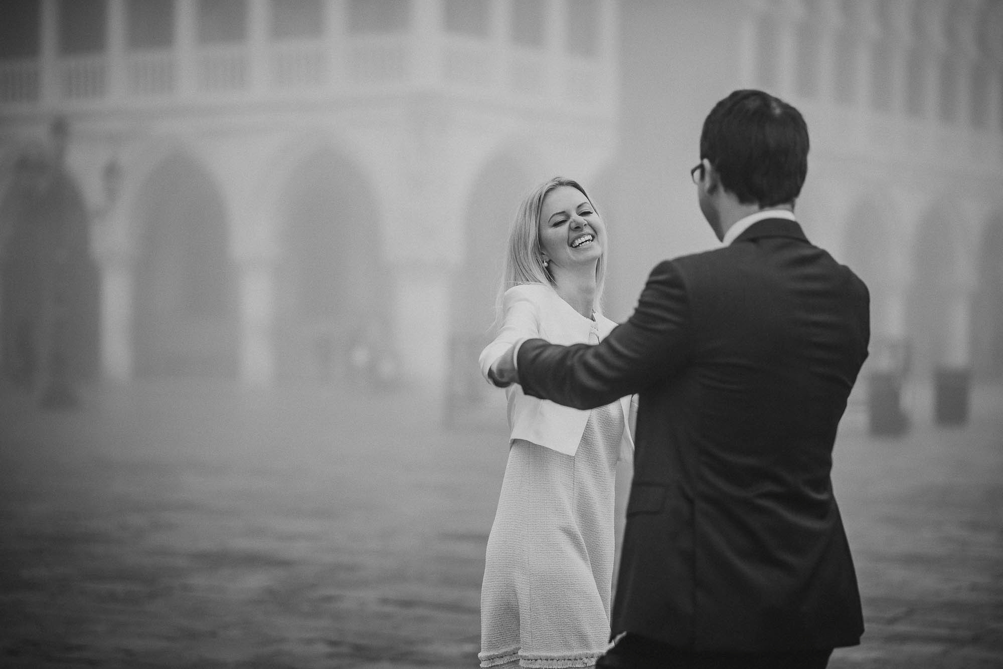 K+N|Servizio foto di matrimonio  in Venezia nella nebbia