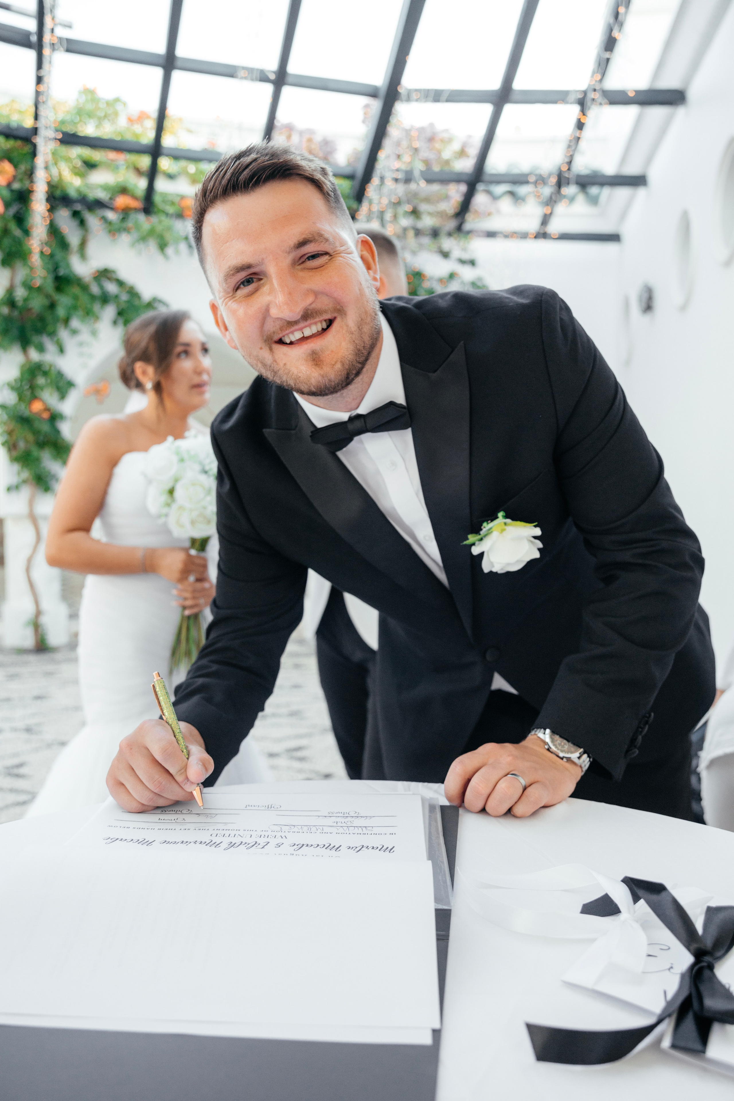 "Signing documents at the wedding" Rhodes, Greece