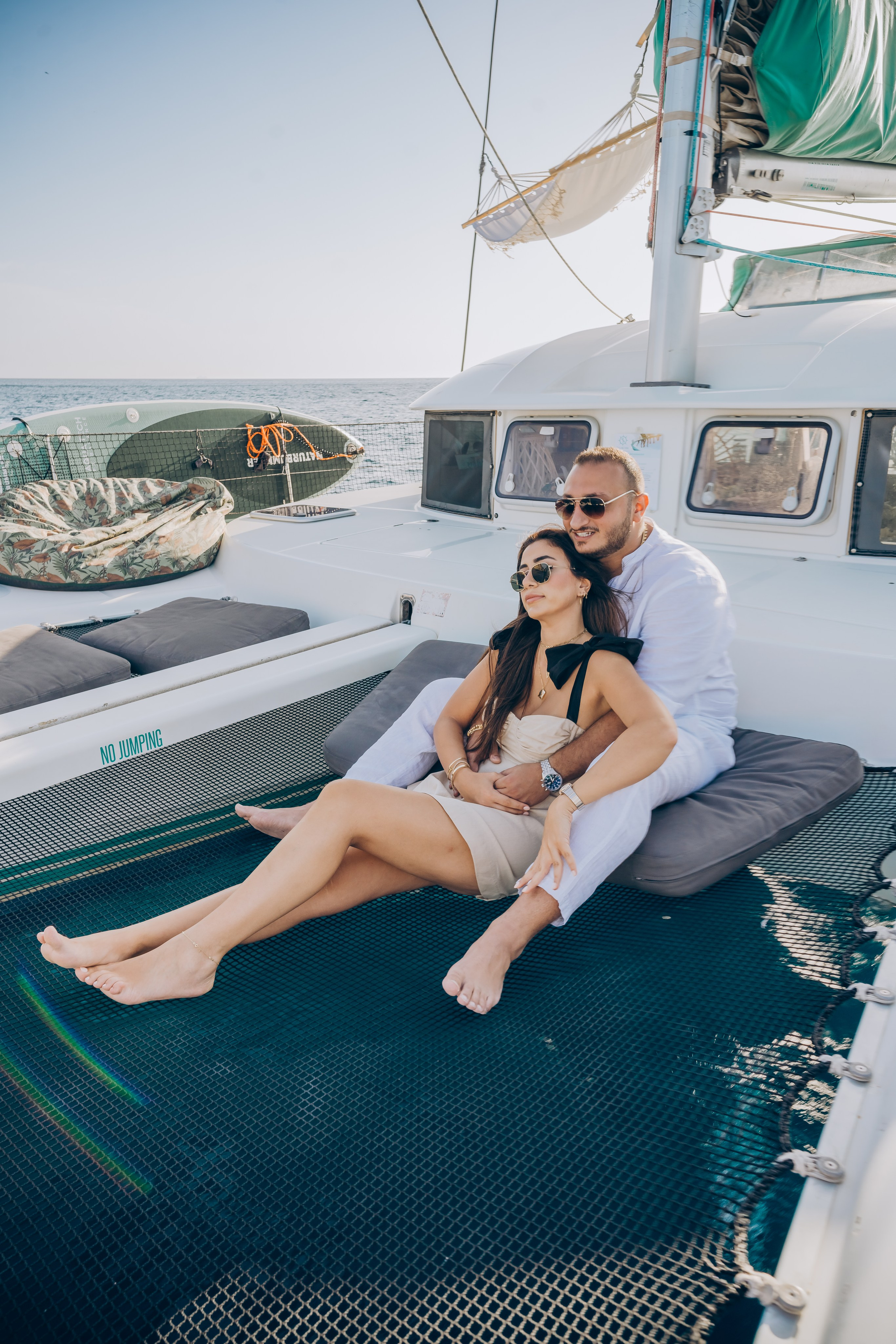 Engagement on a yacht at sunset. Фотограф у Пальма де Майорка