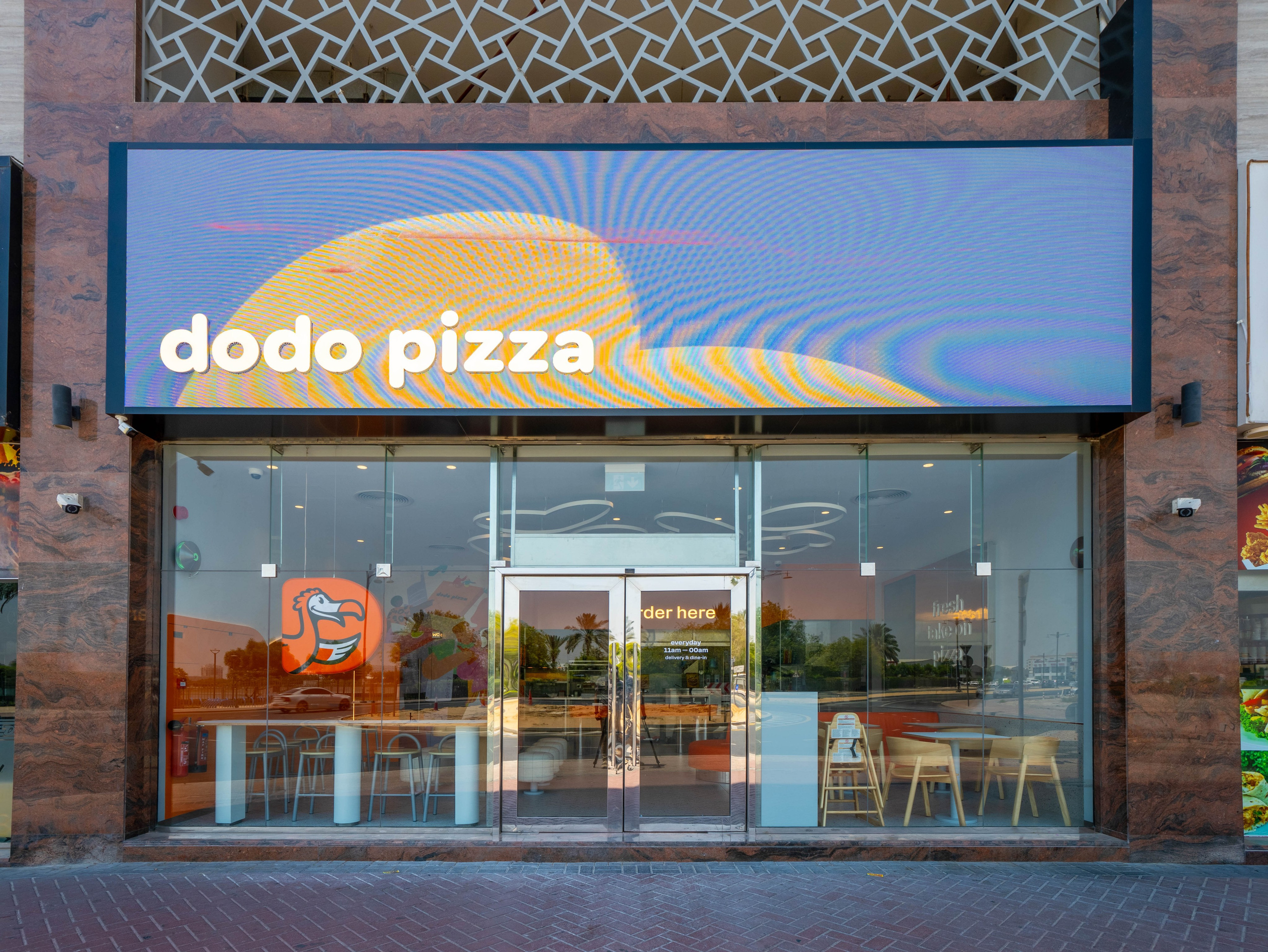Commercial Interior Photography — Dodo Pizza Café in Dubai. Hotel Photographer in Dubai — Interiors & Commercial by Oleg Novikov