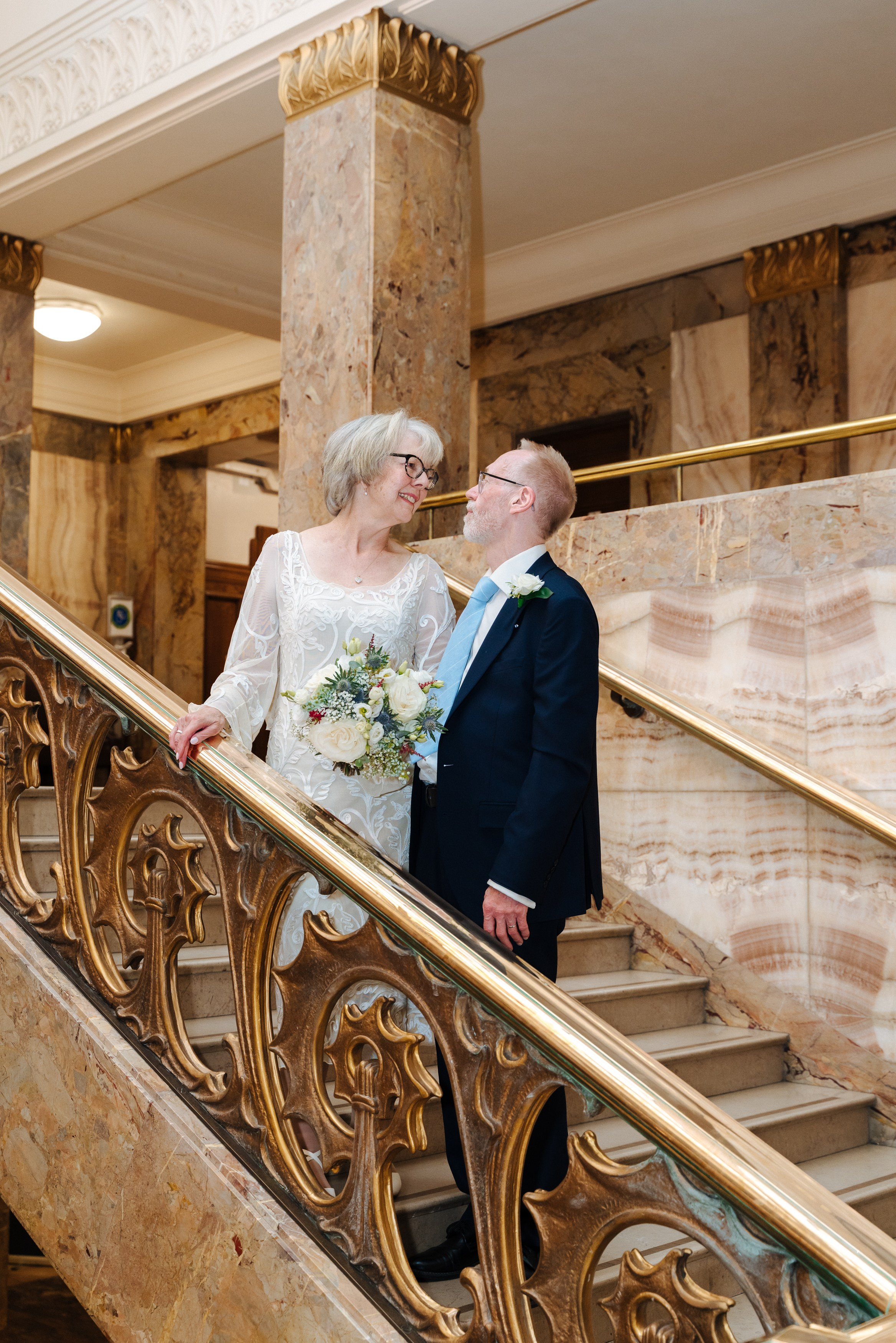 Bride and groom at Wandsworth Town Hall civil ceremony