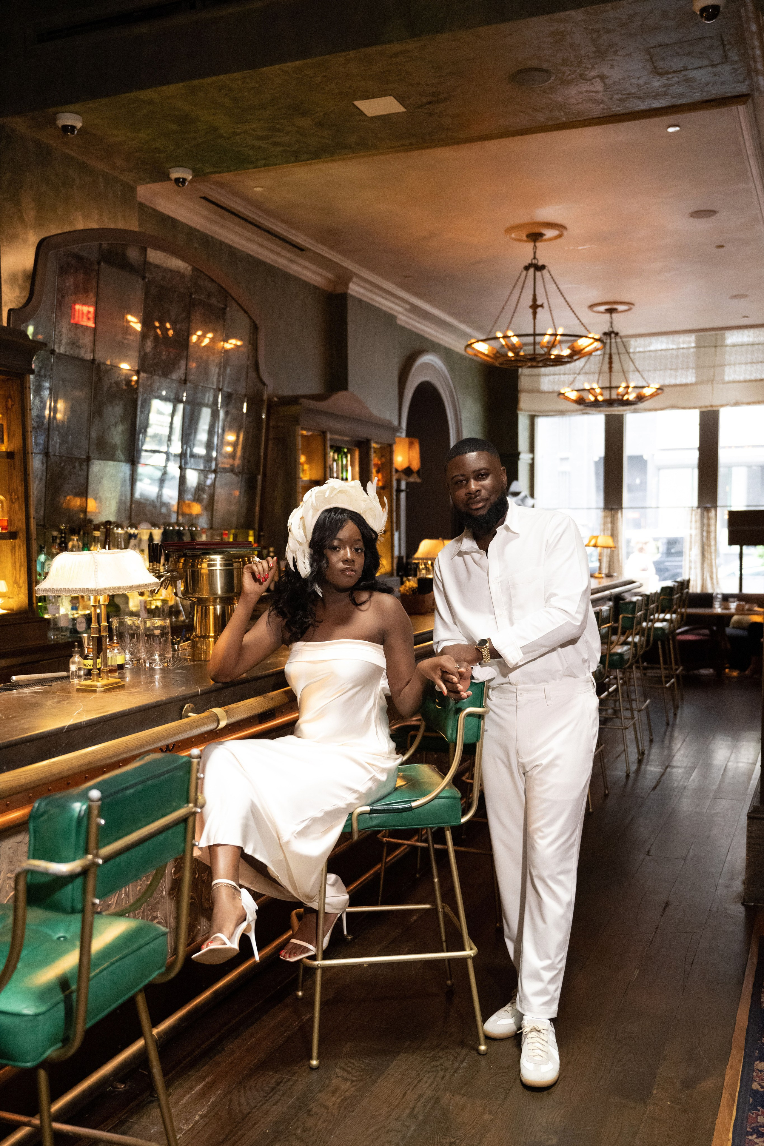 Kyana and David at The Beekman Hotel | NYC Engagement Photography