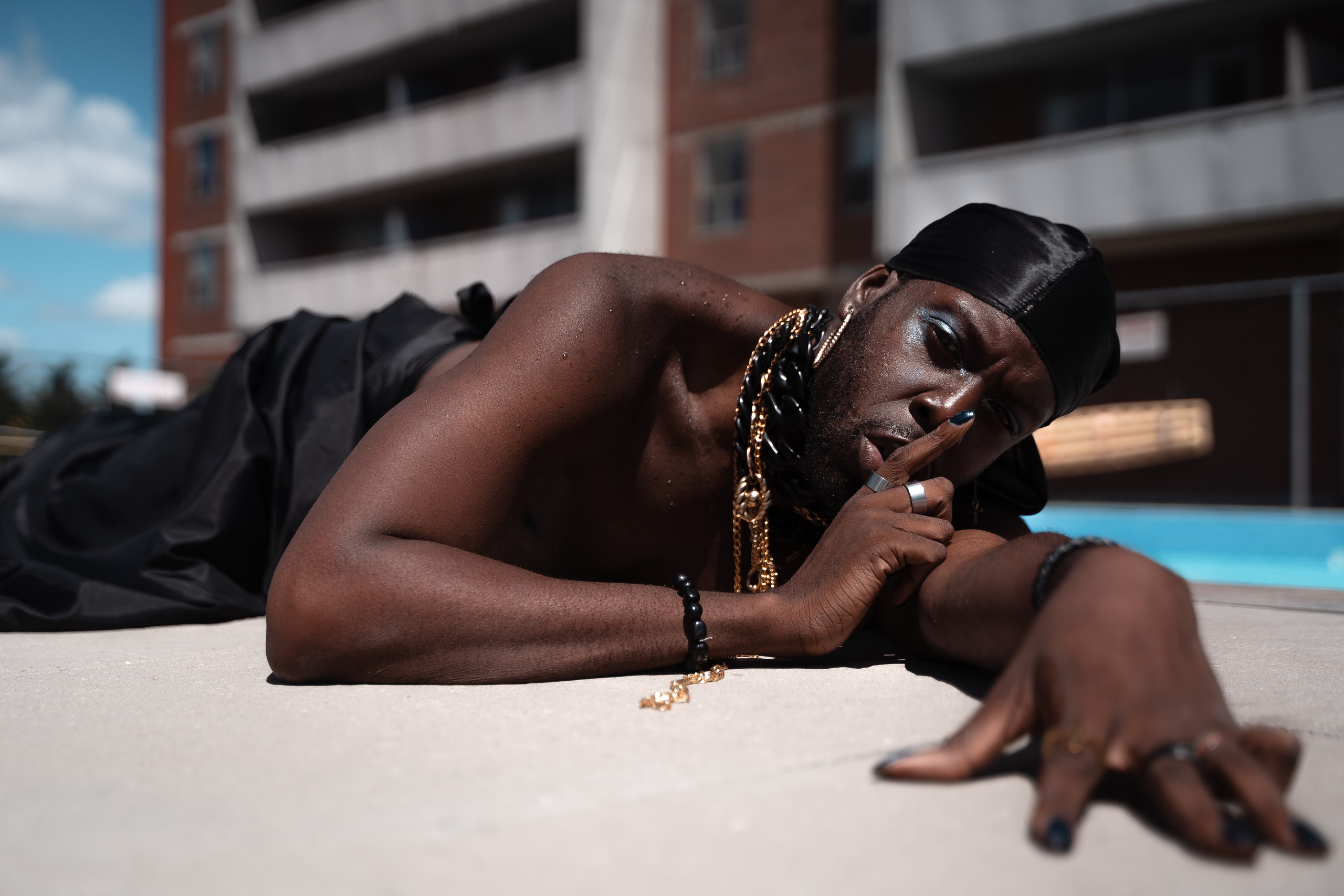 Brandyn in the pool. Creative photograph in Toronto Dmitrii Bondarenko