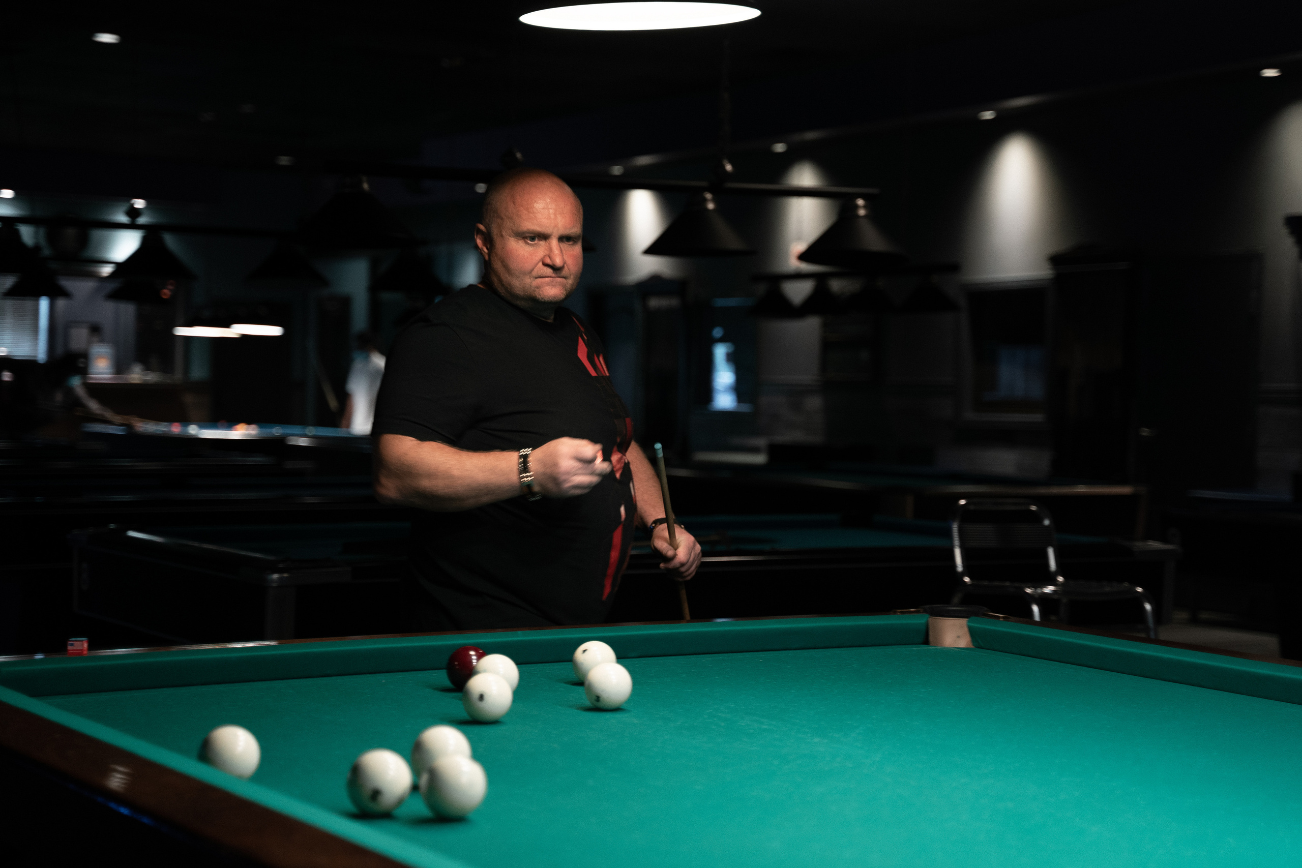 Billiard tournir. Creative photograph in Toronto Dmitrii Bondarenko