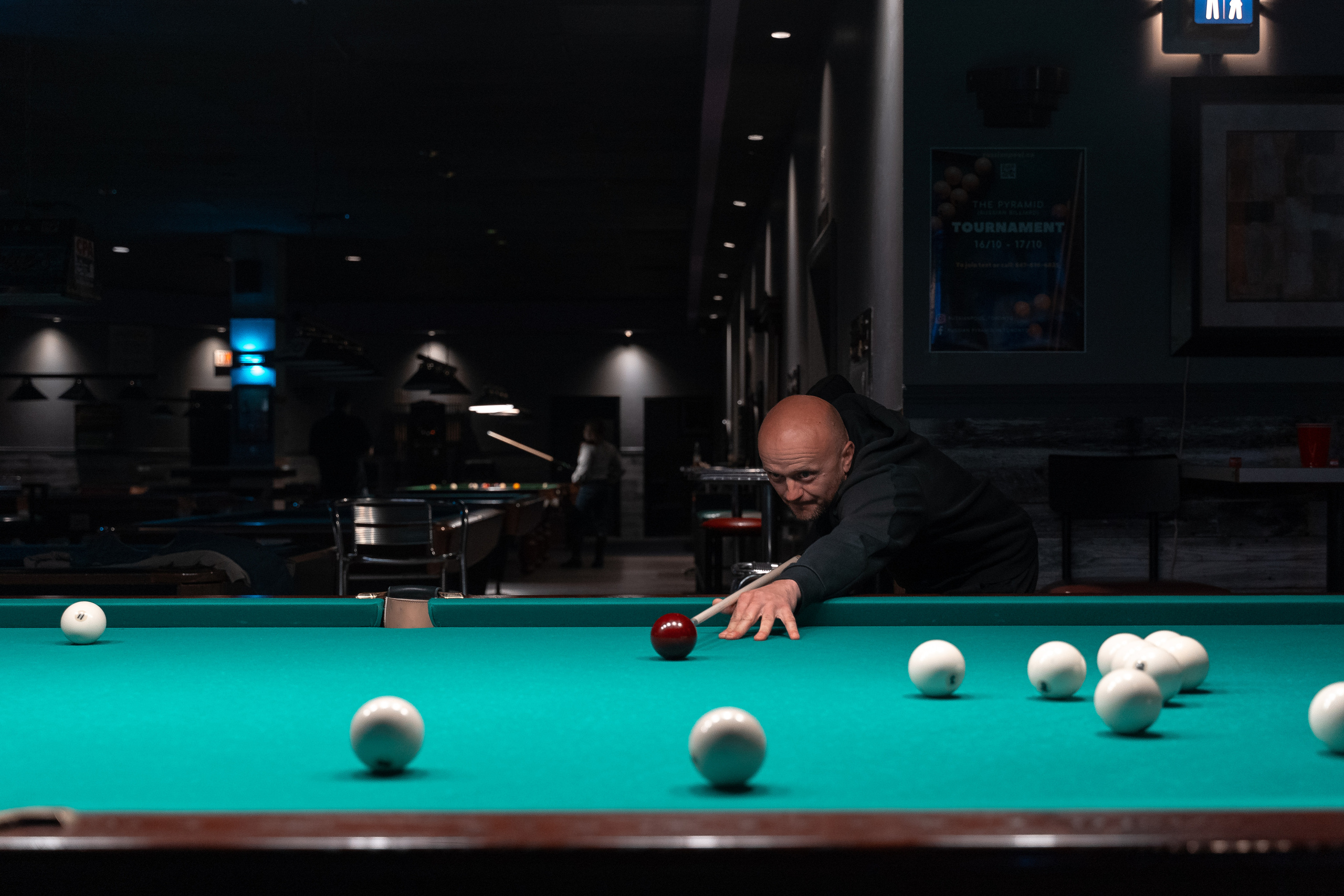Billiard tournir. Creative photograph in Toronto Dmitrii Bondarenko