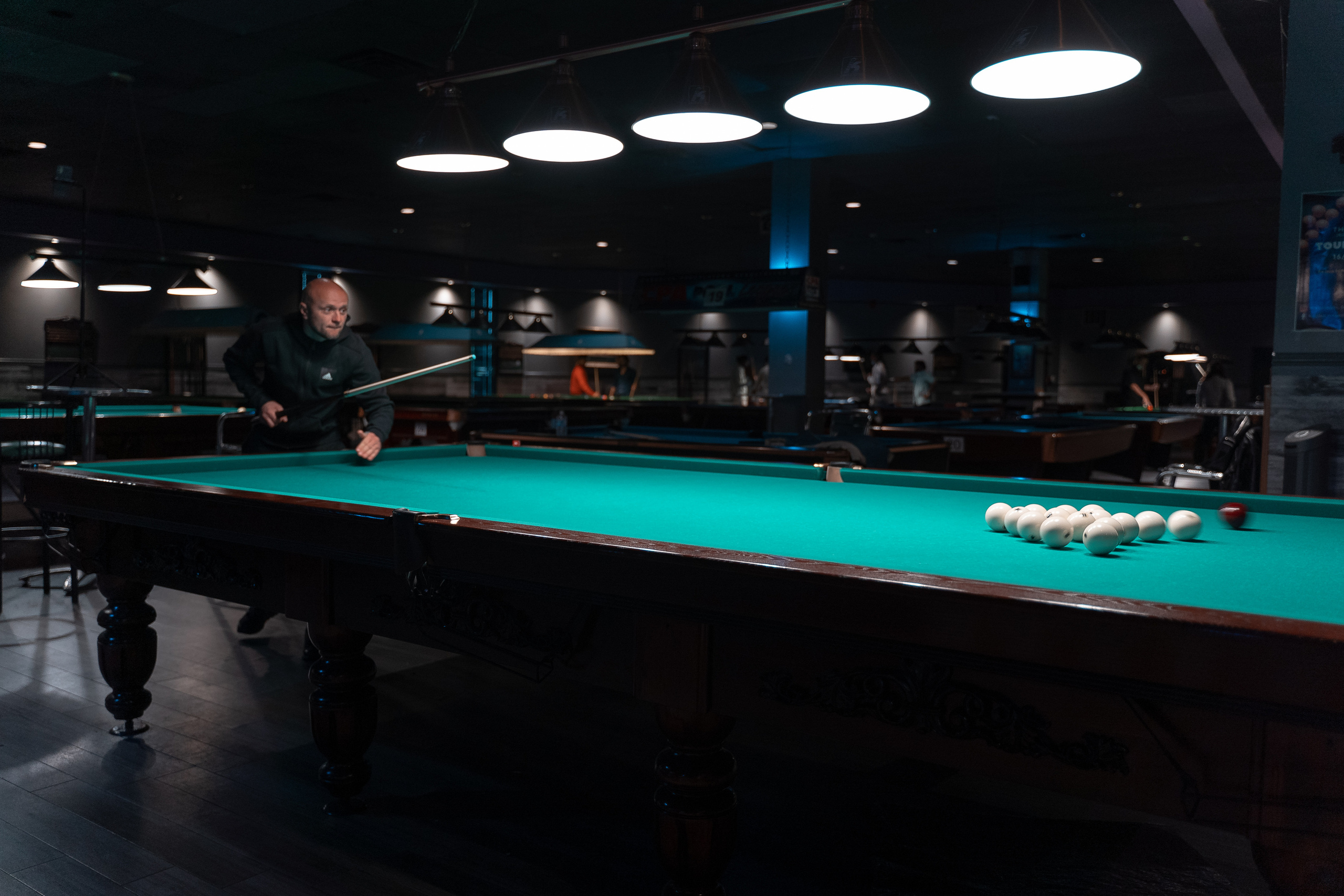 Billiard tournir. Creative photograph in Toronto Dmitrii Bondarenko
