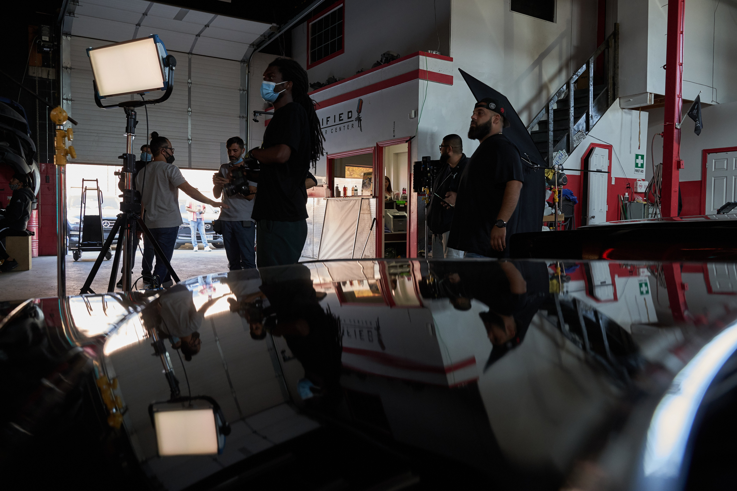 Backstage music video “Mamasita”. Creative photograph in Toronto Dmitrii Bondarenko