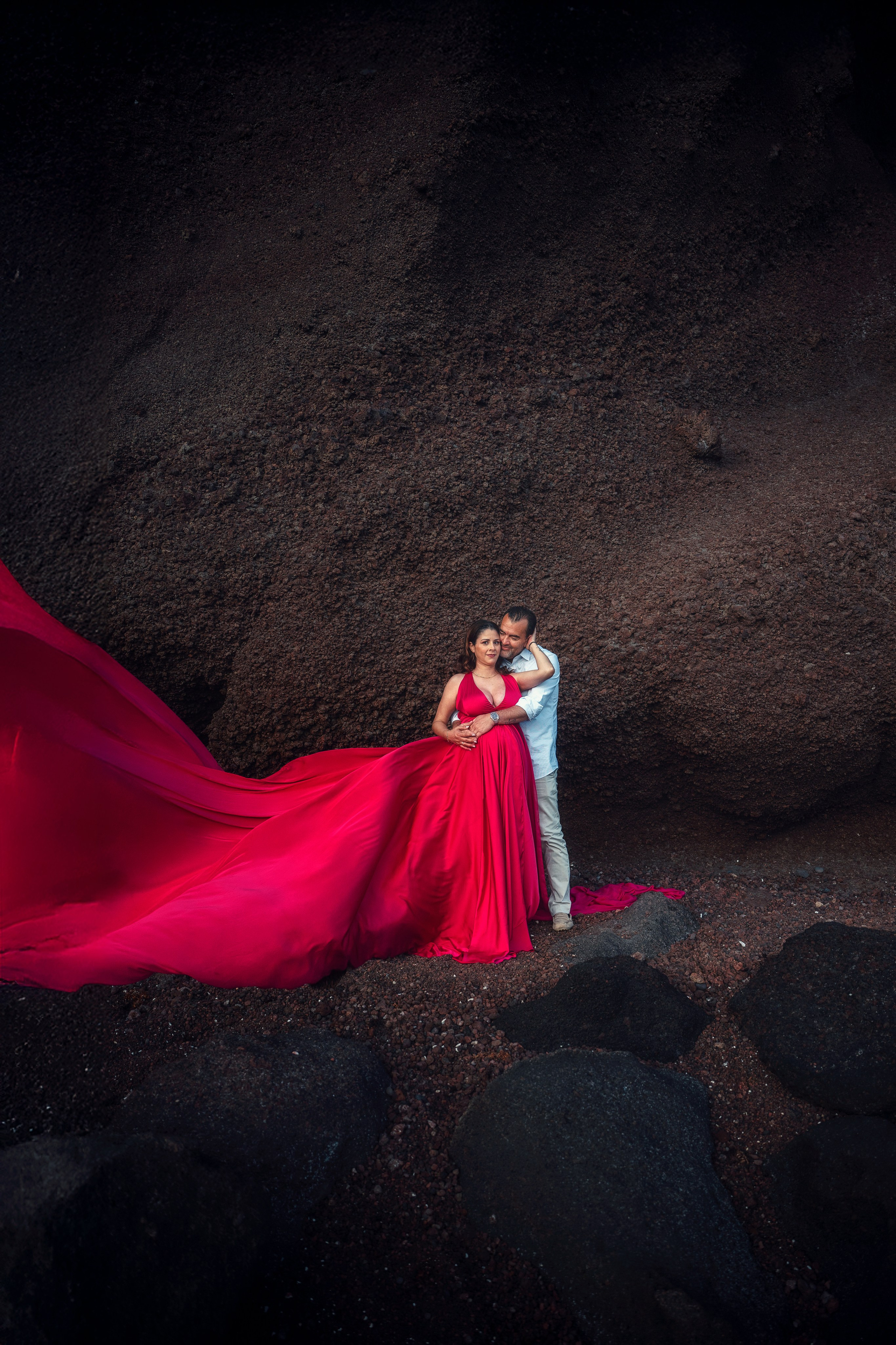 Pregnancy. Family, newborn, maternity, wedding, couple, proposal photographer in Tenerife | Flying dress photoshoots | Tania Bonnet