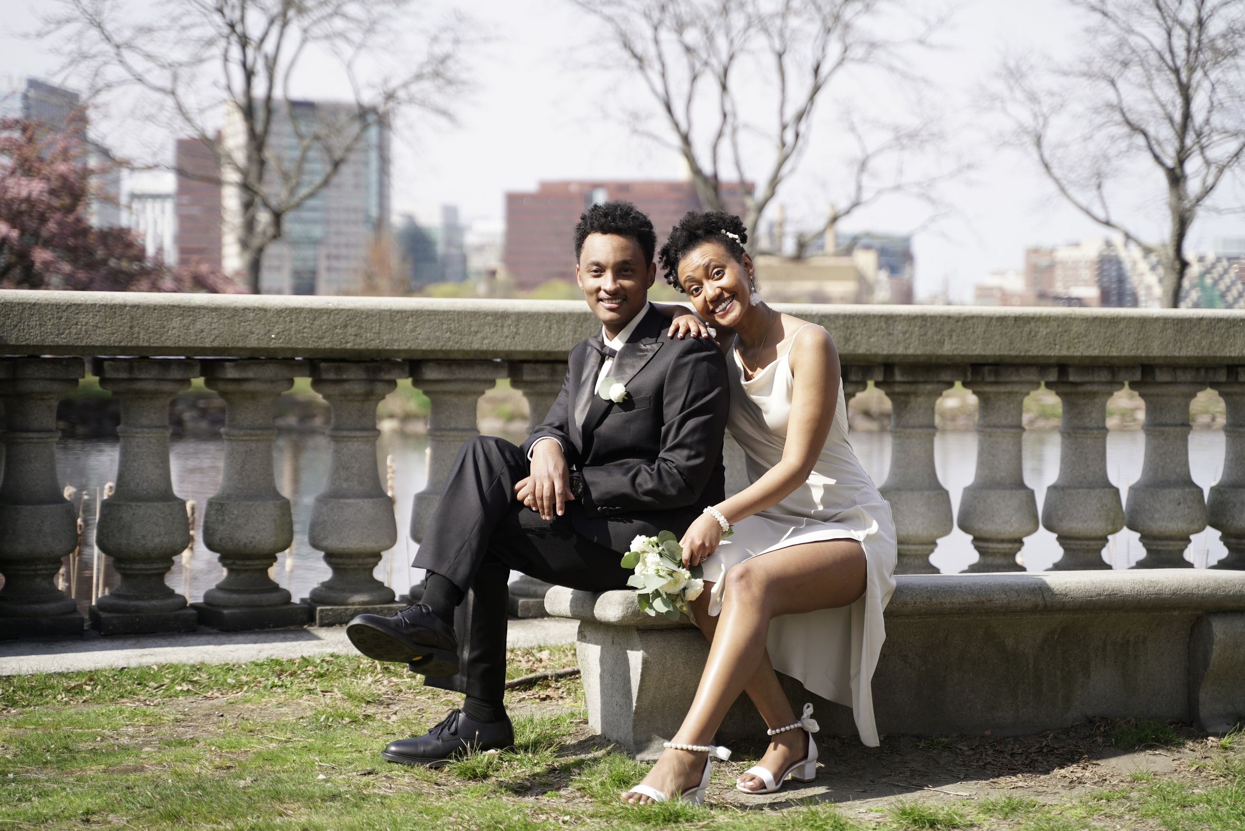Sosina and Aaron at Charles river Esplanade. Stefanovich Photography | Boston, MA