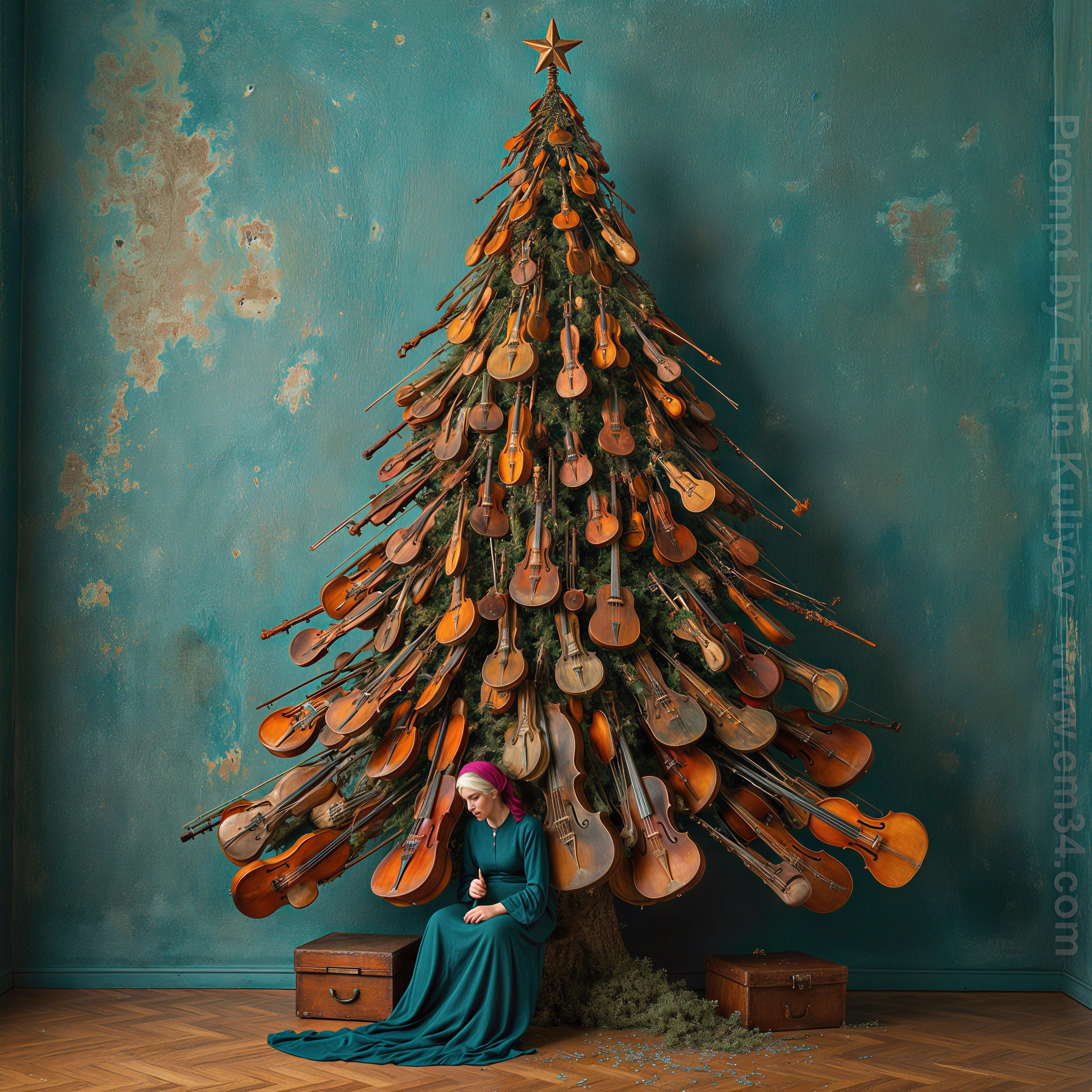 Created my own vision of a Christmas tree in ai. Emin Kuliyev — Award-Winning Wedding Photojournalist NYC & USA | Best Wedding Photographer Known for Candid, Timeless Moments