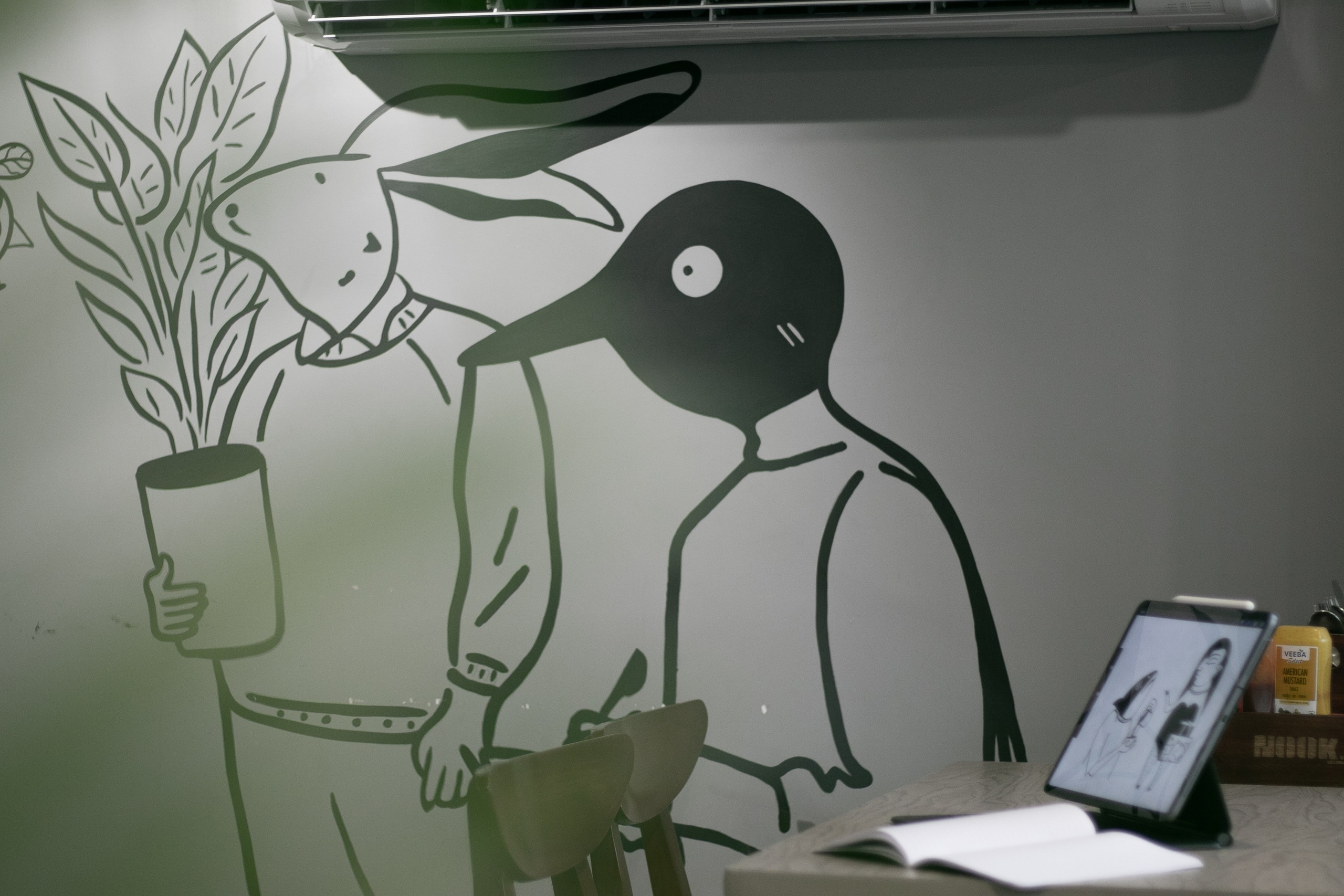 Nook Cafe Wall Mural Design