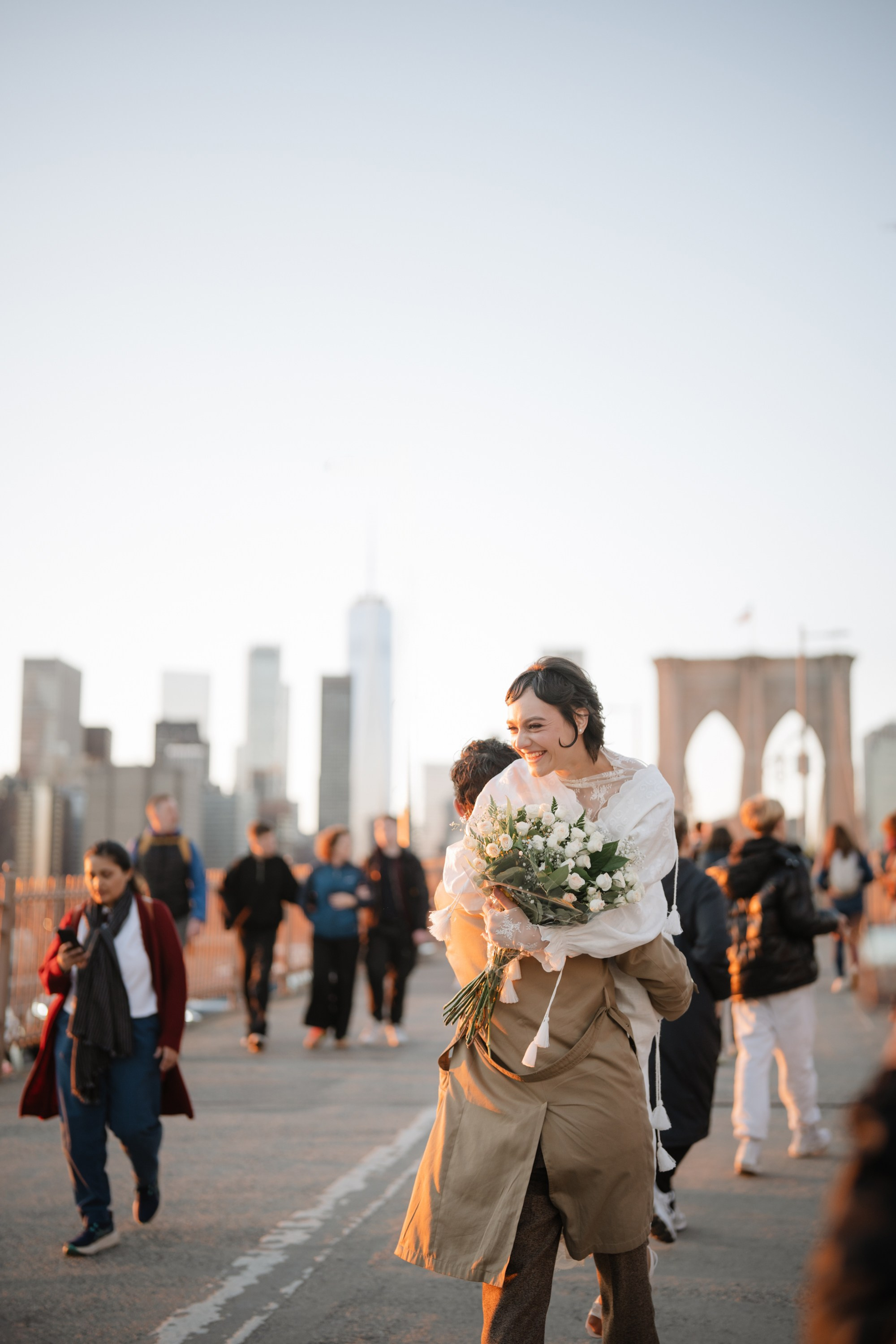 Wedding photo shoot in Dumbo, Brooklyn. Portrait and wedding photographer in New York