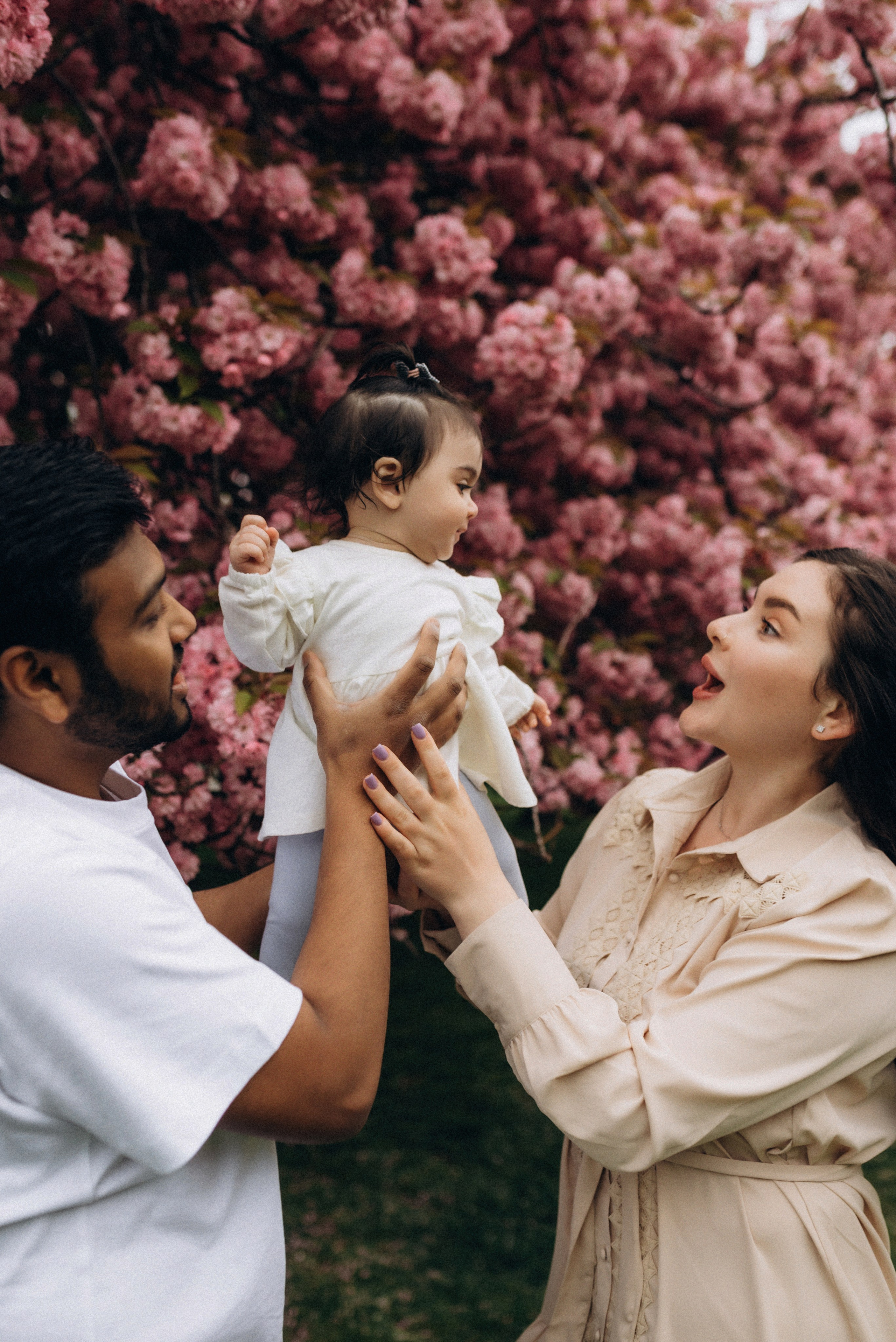 Family history in Sakura. Семейный фотограф Лейпциг, Германия