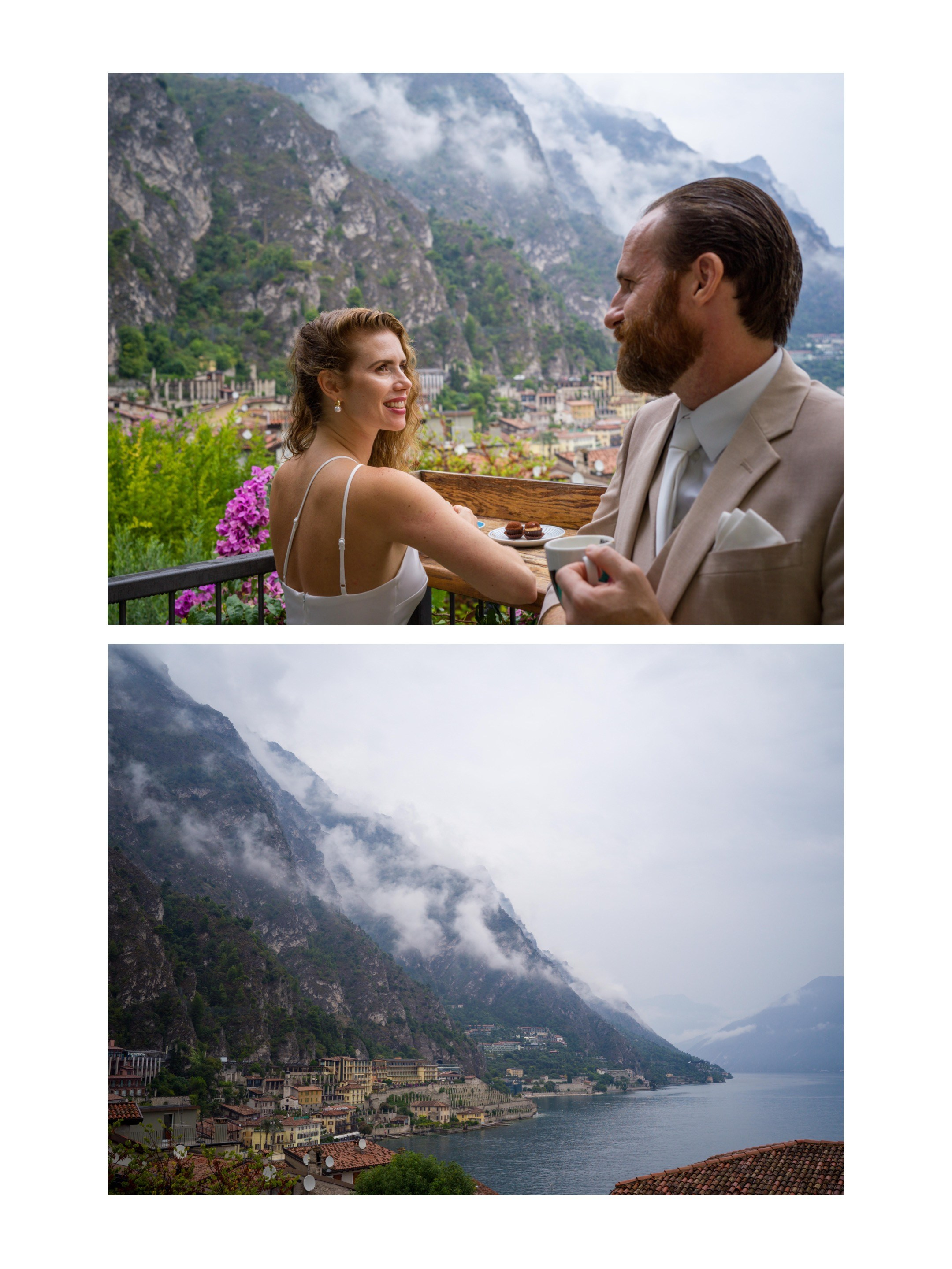 Elopement couple by Lake Garda in Limone
