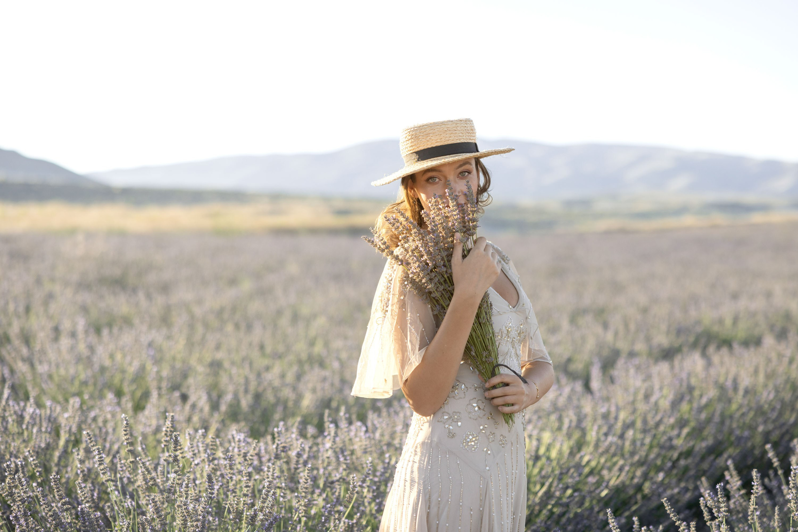 Photo session in lavender field. Julia Ganch I Fashion Wedding Photography I Cappadocia Turkey