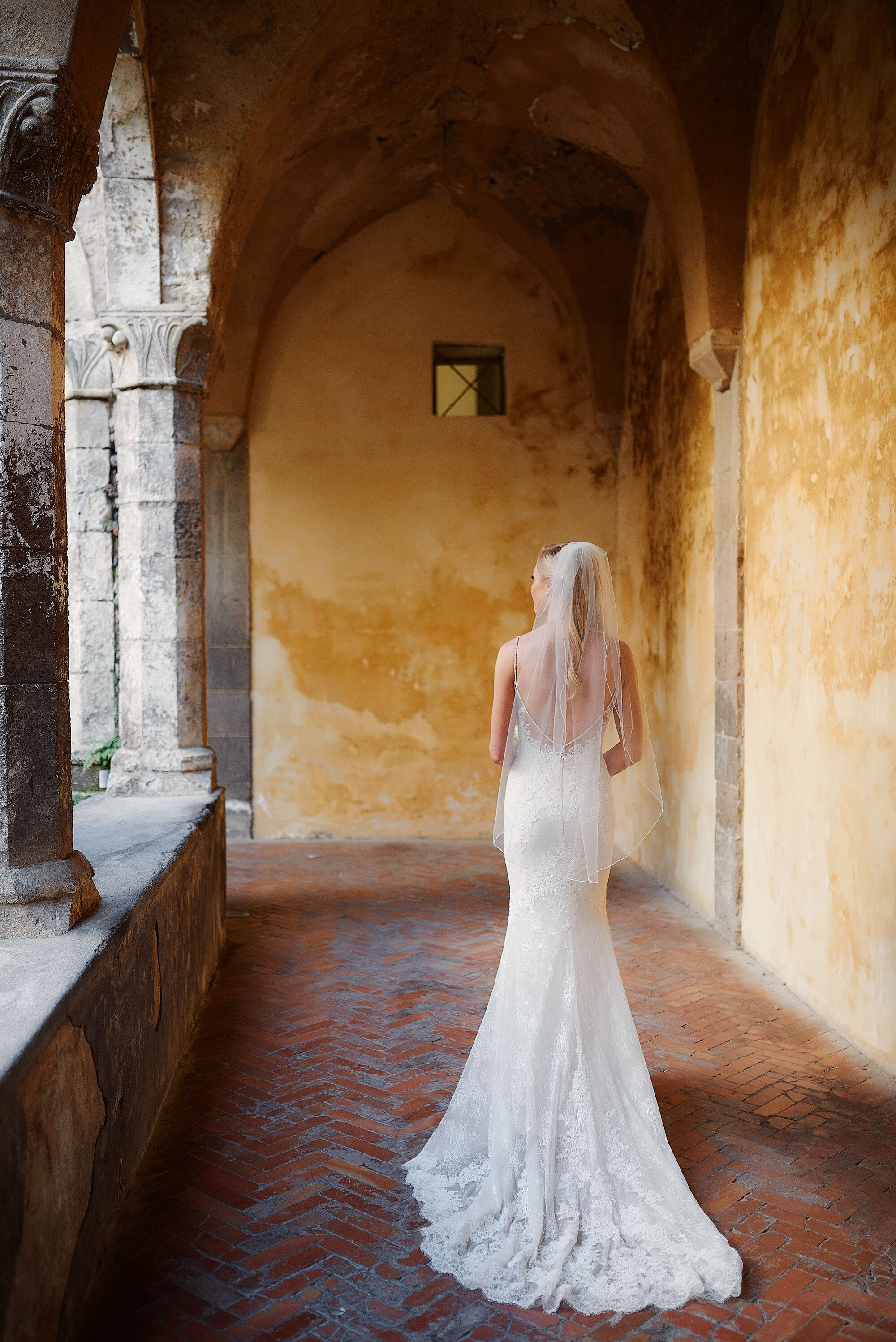Bride portrait at Chiostro San Francesco Sorrento