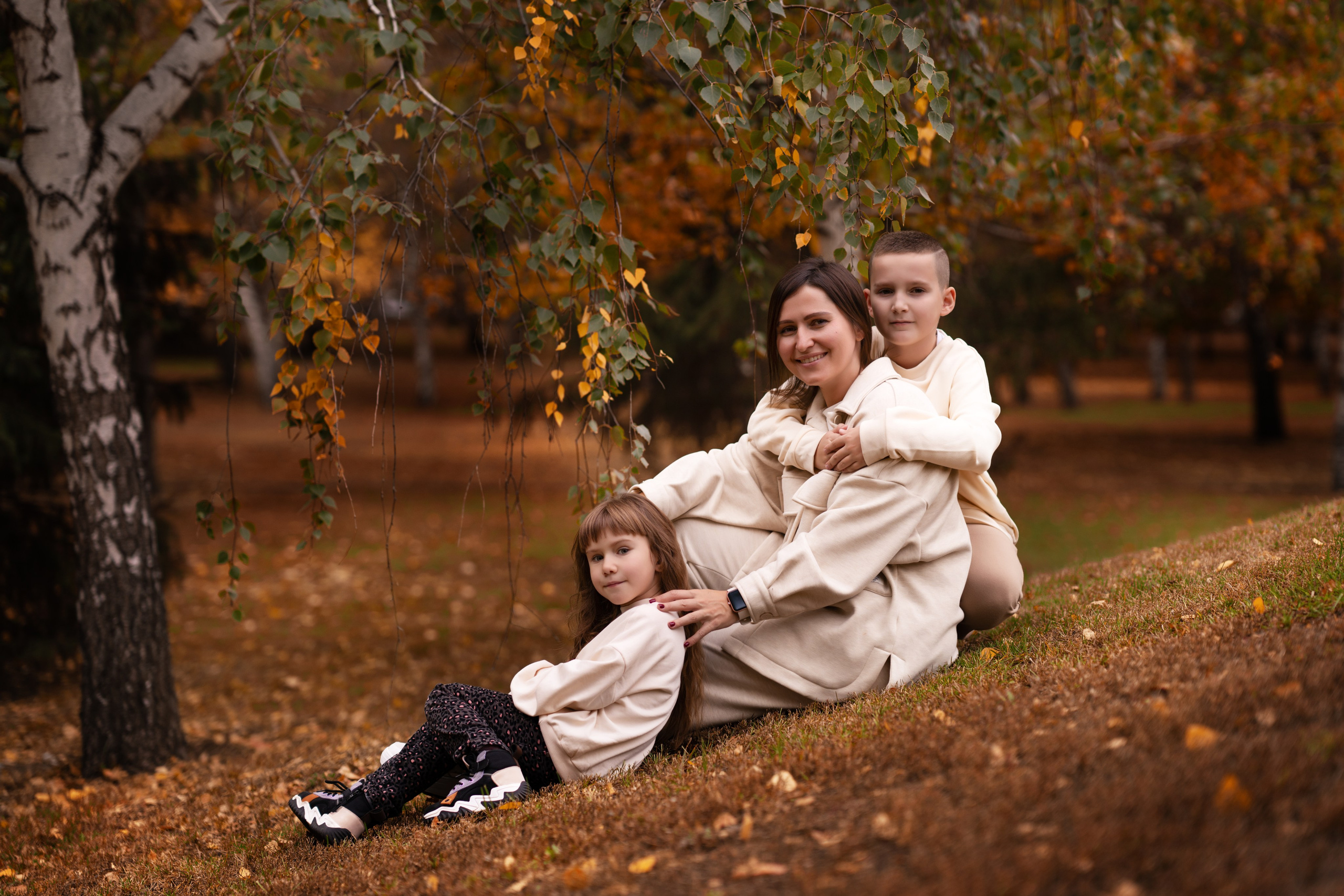 Анастасия и детки. Фотограф Костанай