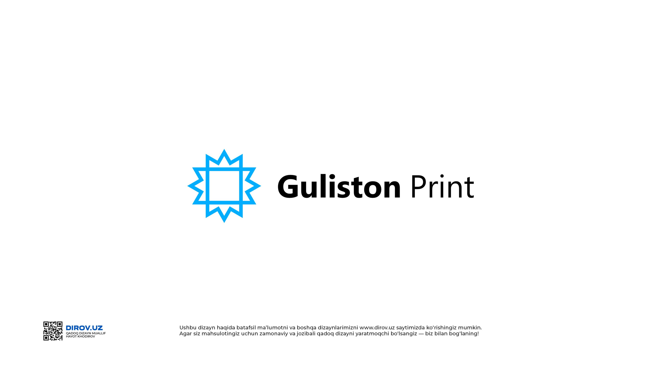 Guliston Print  — Logotip. Dirov — Hayot Khodirov