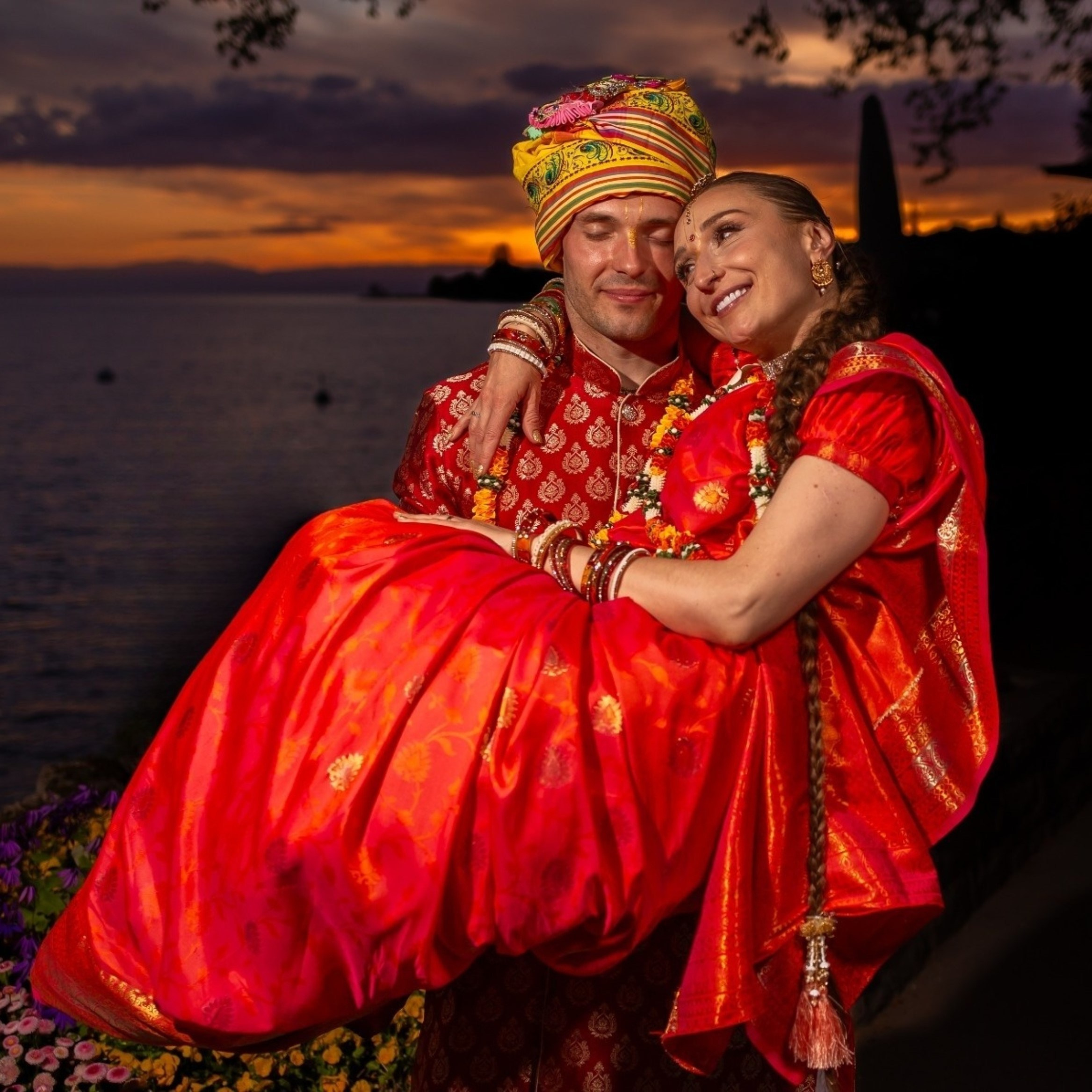 Nitay&Gaura Premanandi. The Sunset Session. Portret photographer in Switzerland Artur Magpie