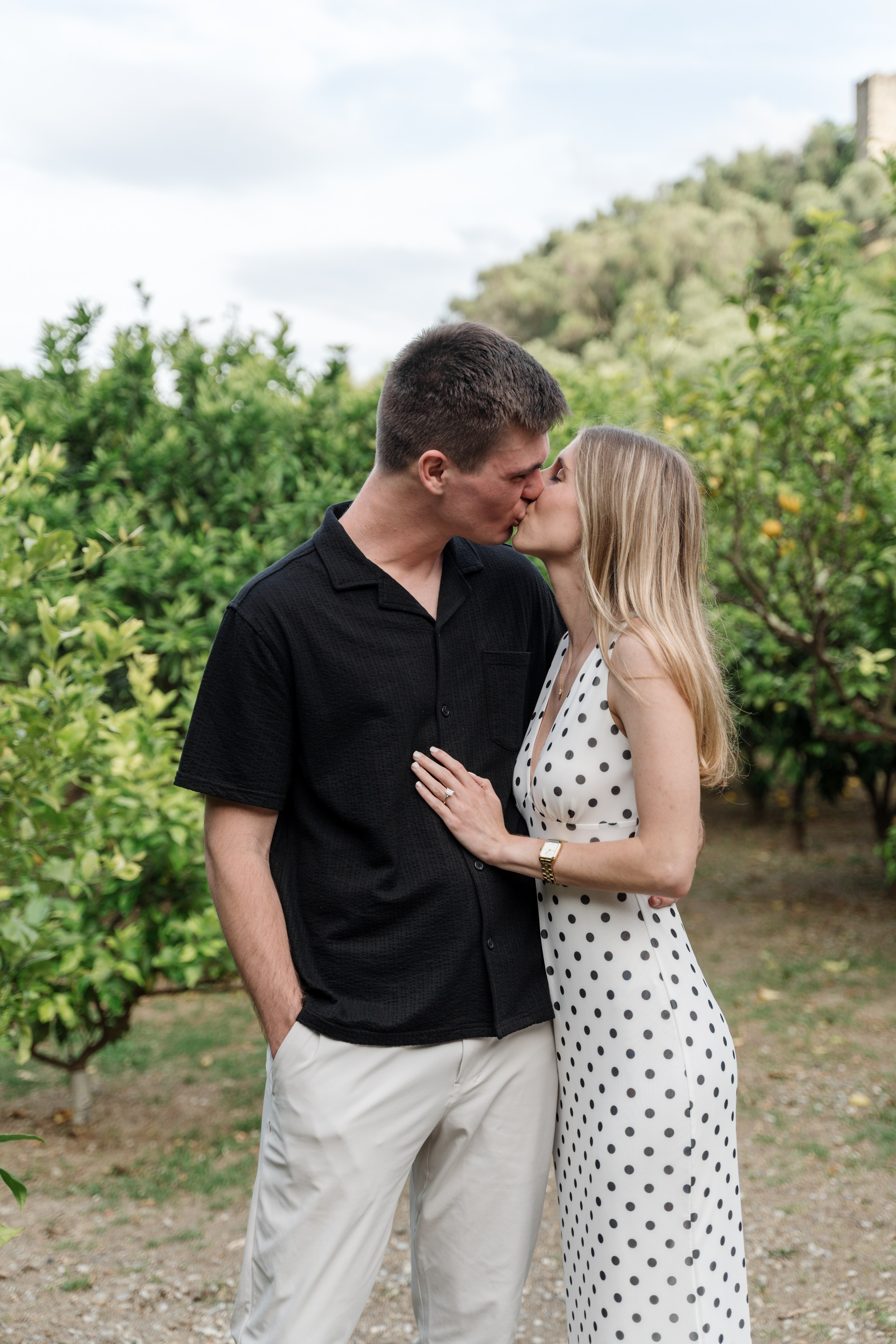 Secret Proposal at a Winery. Lake Como Proposal Photographer | Surprise Proposals & Engagements