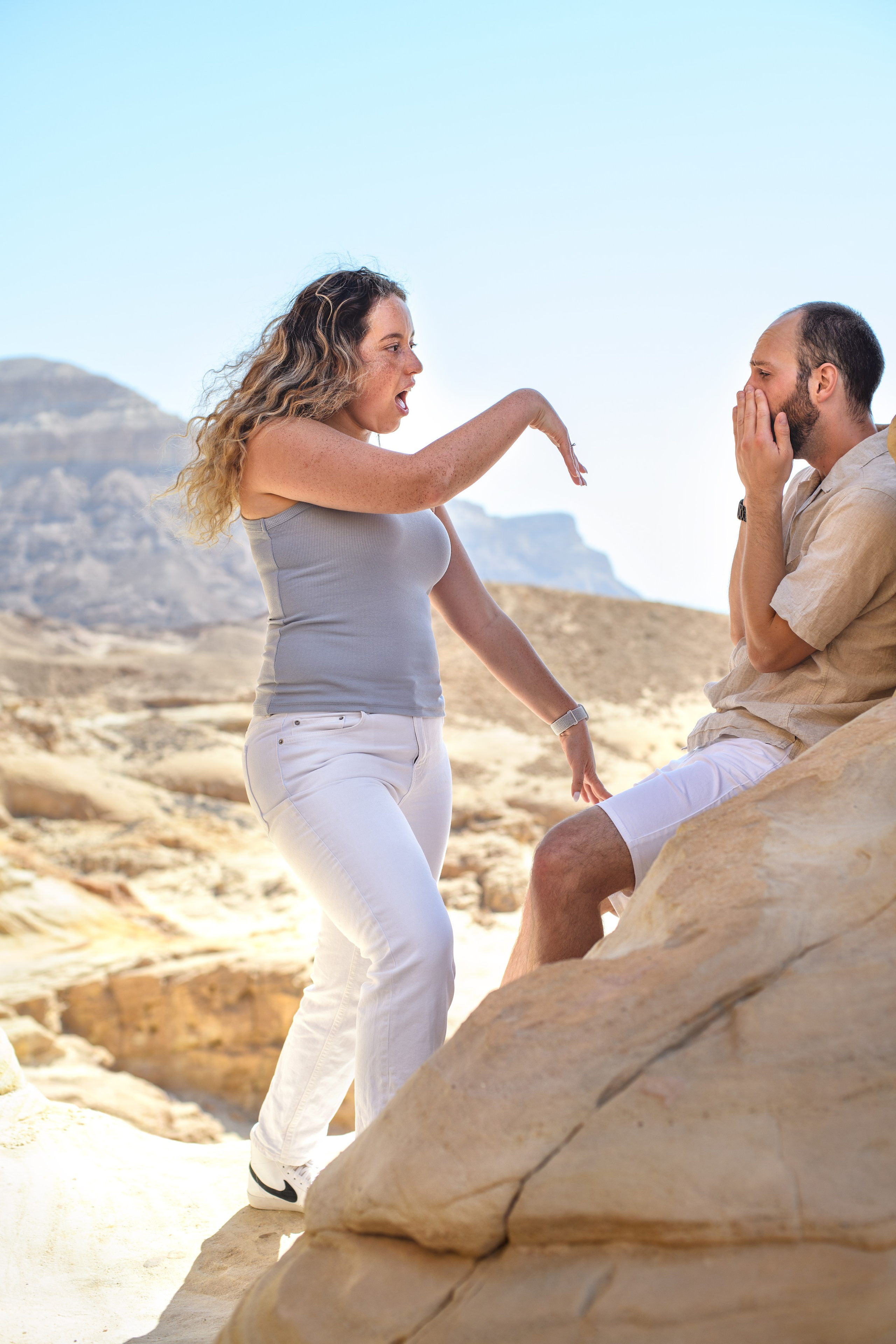 “She Said YES” in a Timna park for Lotan & Zohar. Family children pregnancy love stories photographer in Eilat Israel Olga Amchislavsky