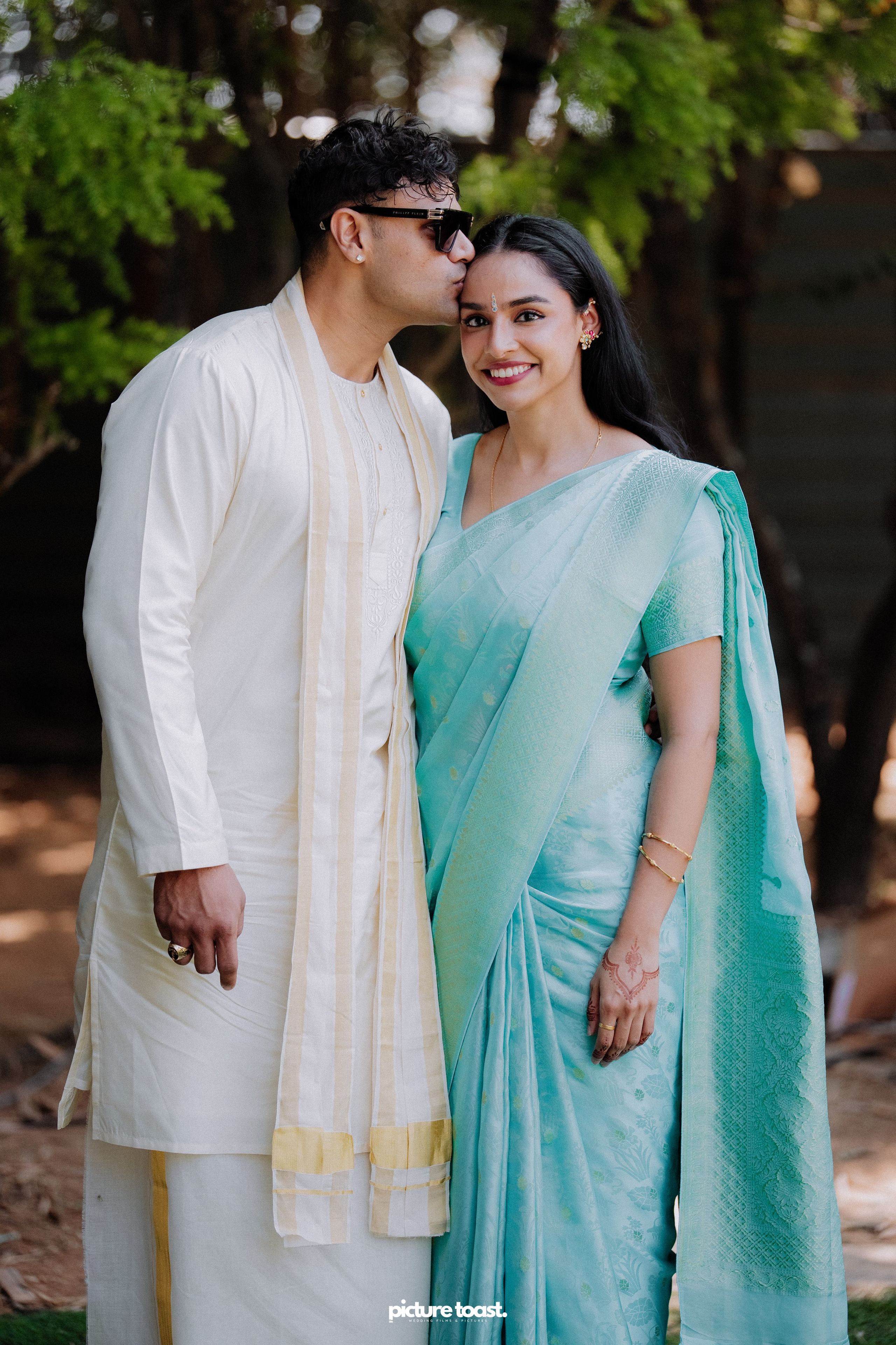 Blessing of Rajiv & Aashna. Fine art Wedding Photographers in India & Canada