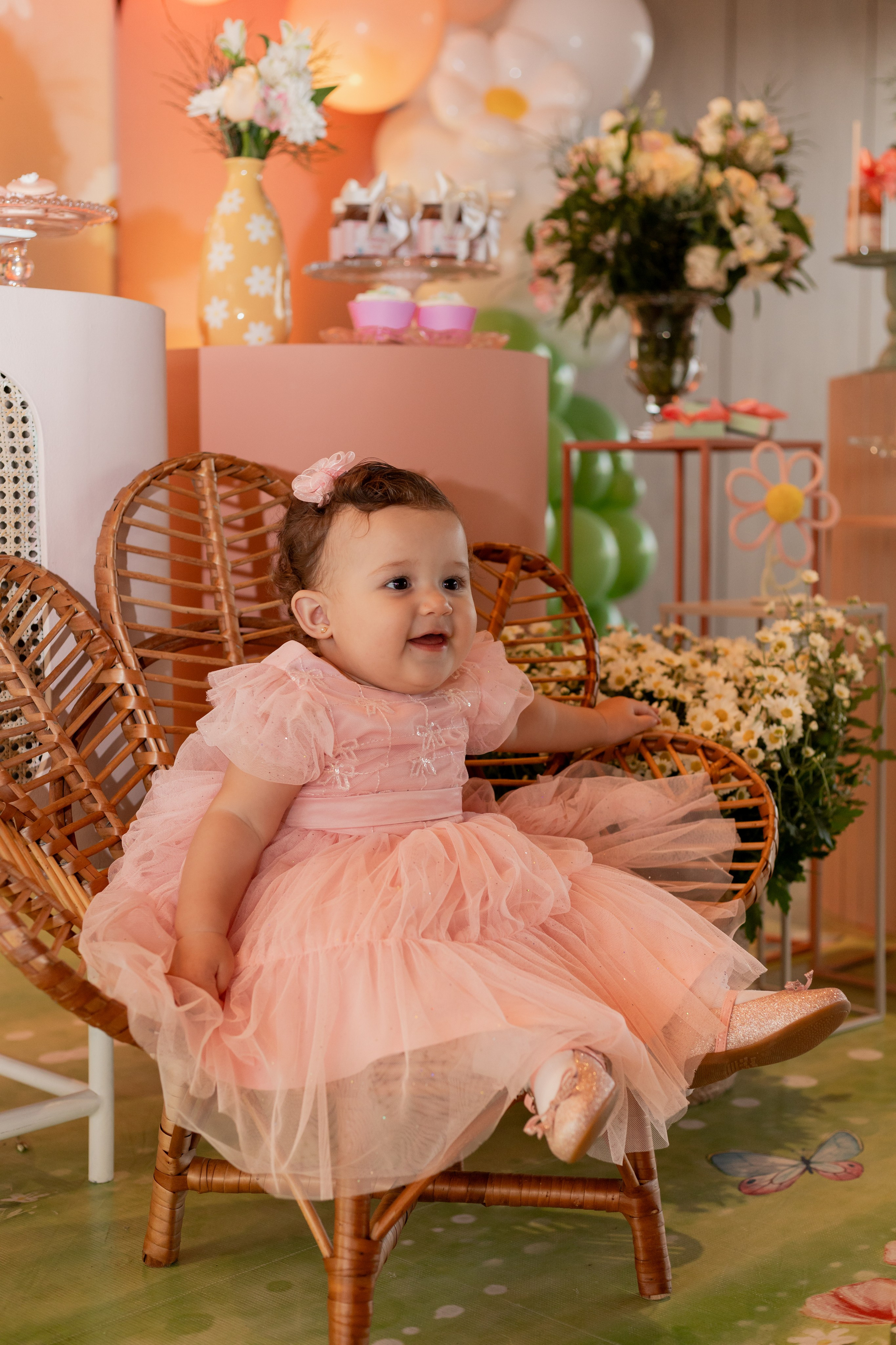 Aniversário infantil flores, em Palhoça, Santa Catarina.