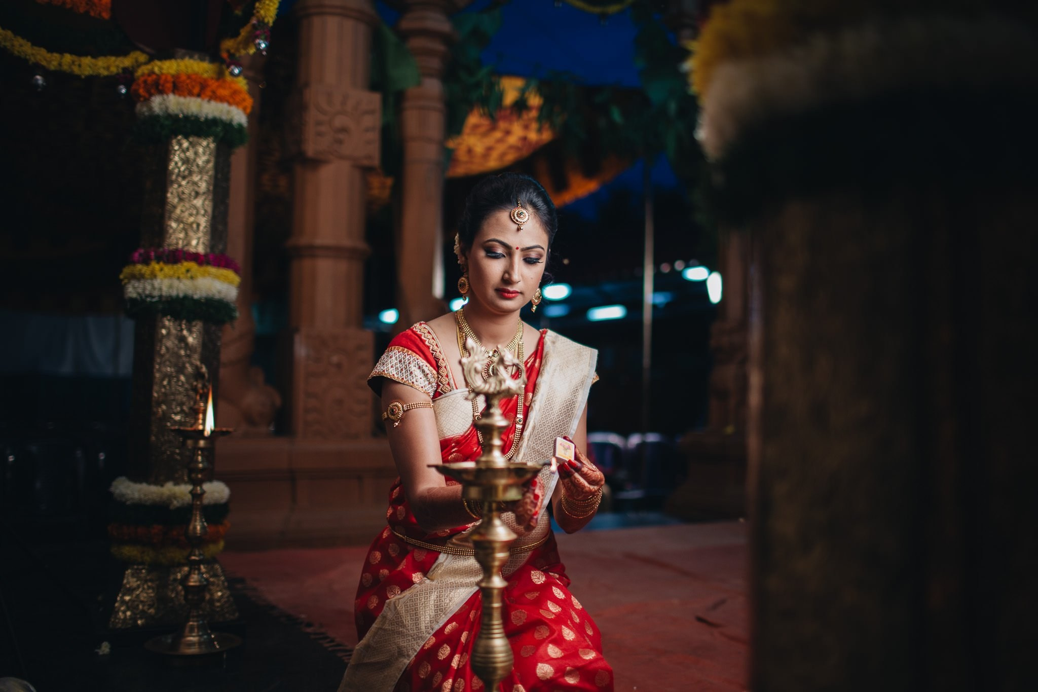 Traditional Kannada Brahmin Temple wedding, JP nagar, Bangalore