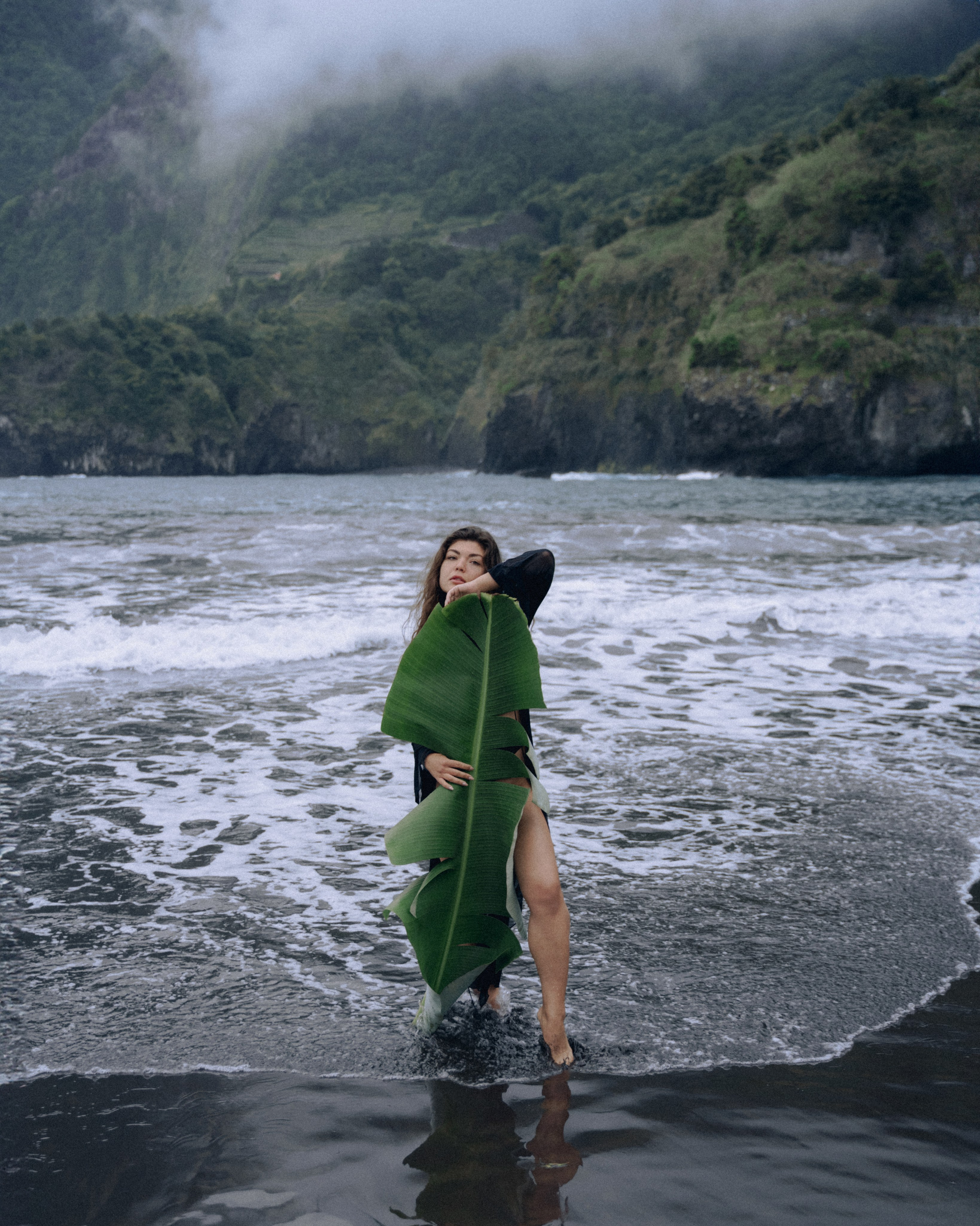 Daria — Seixal Beach Photoshoot in Misty Weather | Photographer Madeira. Your photographer in Madeira