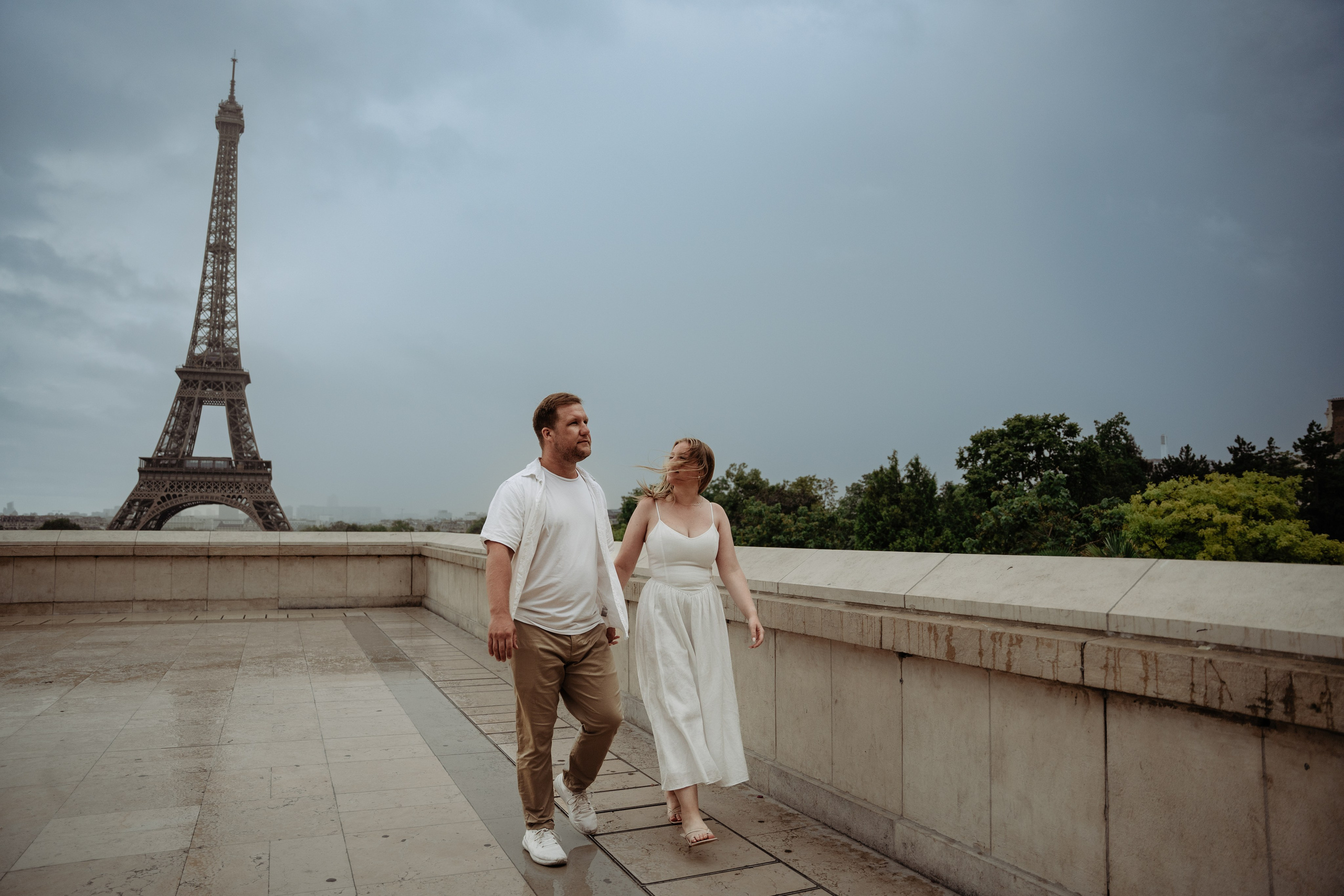 Anne & Cody in rainy Paris. Фотограф в Париже Полина Осипова
