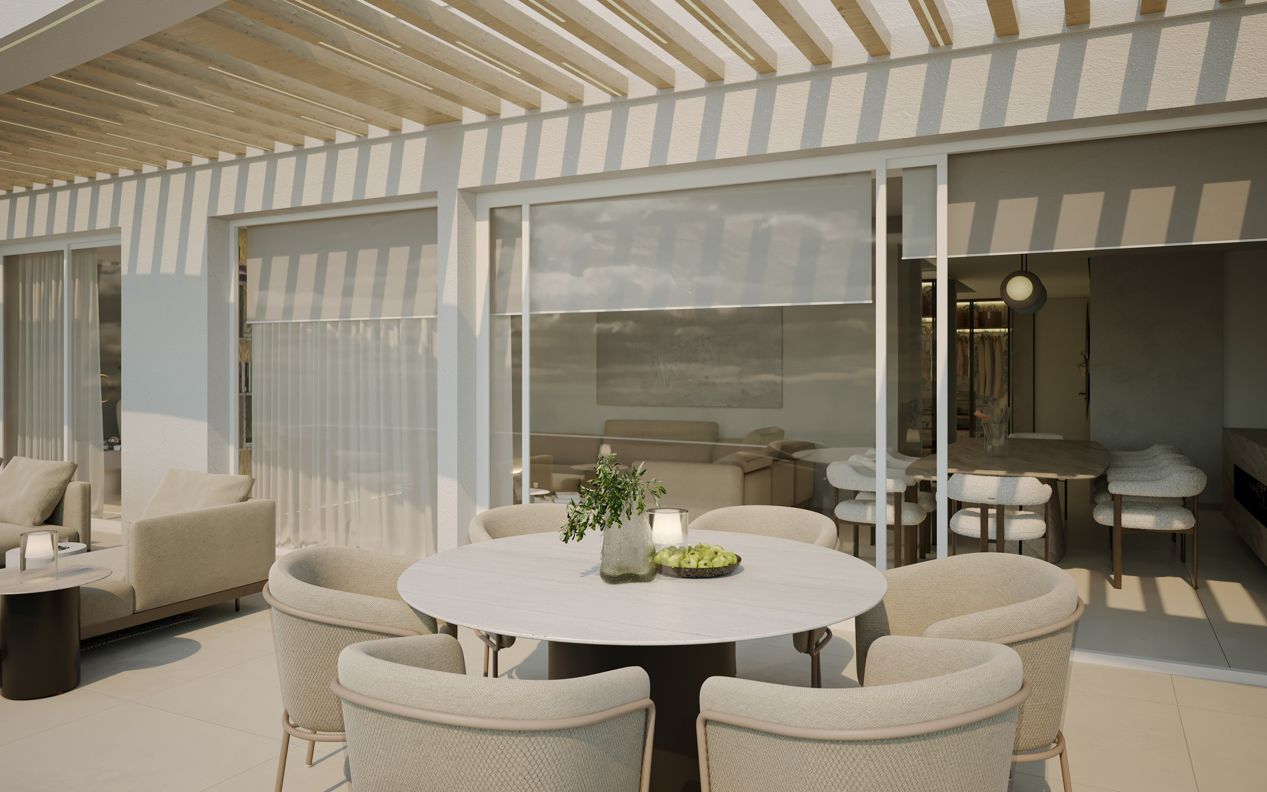 OBÝVACÍ POKOJ S JÍDELNOU A KUCHYNÍ. Filipenka architects