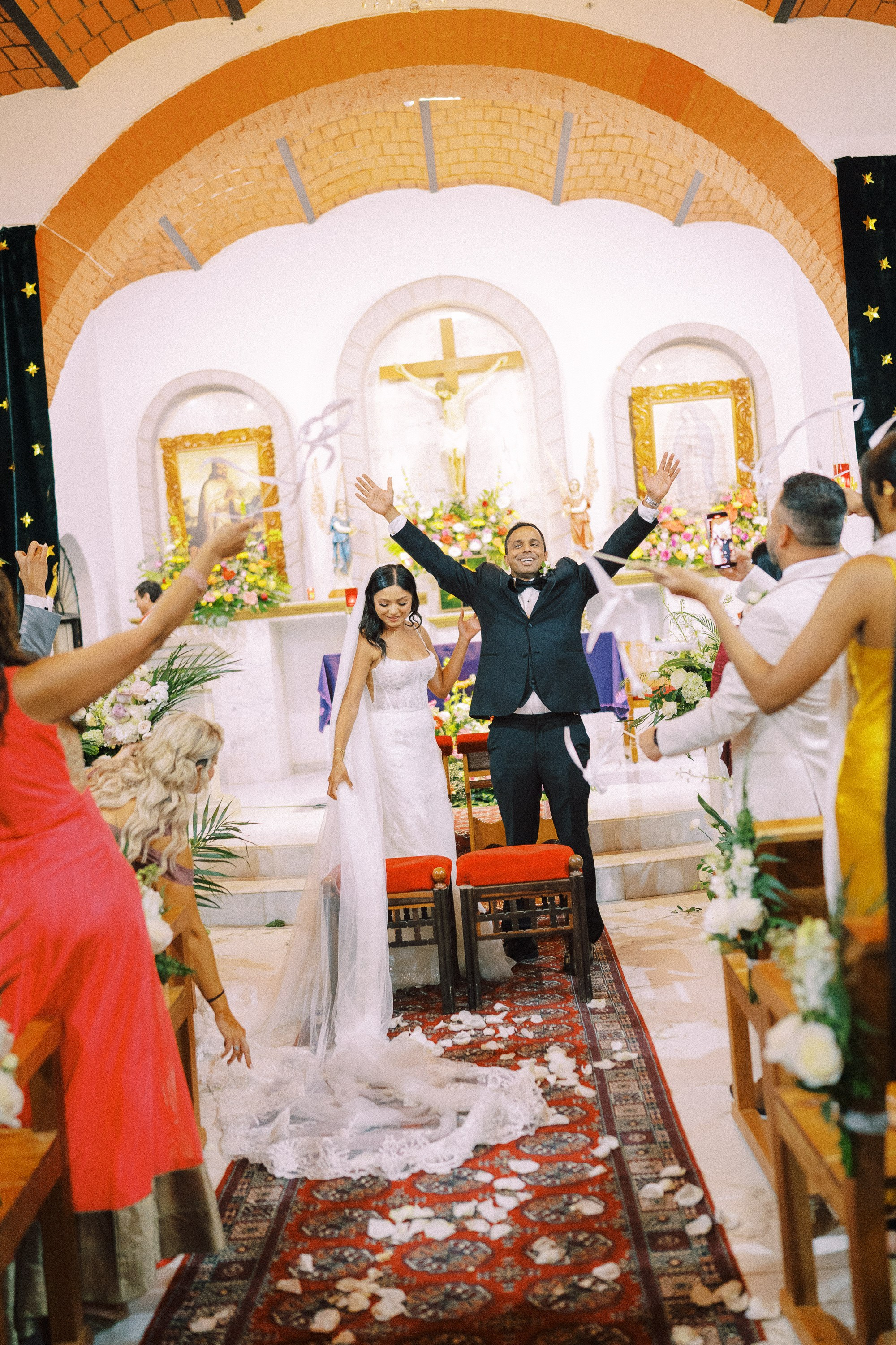 Jannet & Shan wedding in Sayulita church. Sayulita Wedding Photographer, Puerto Vallarta, Cabo