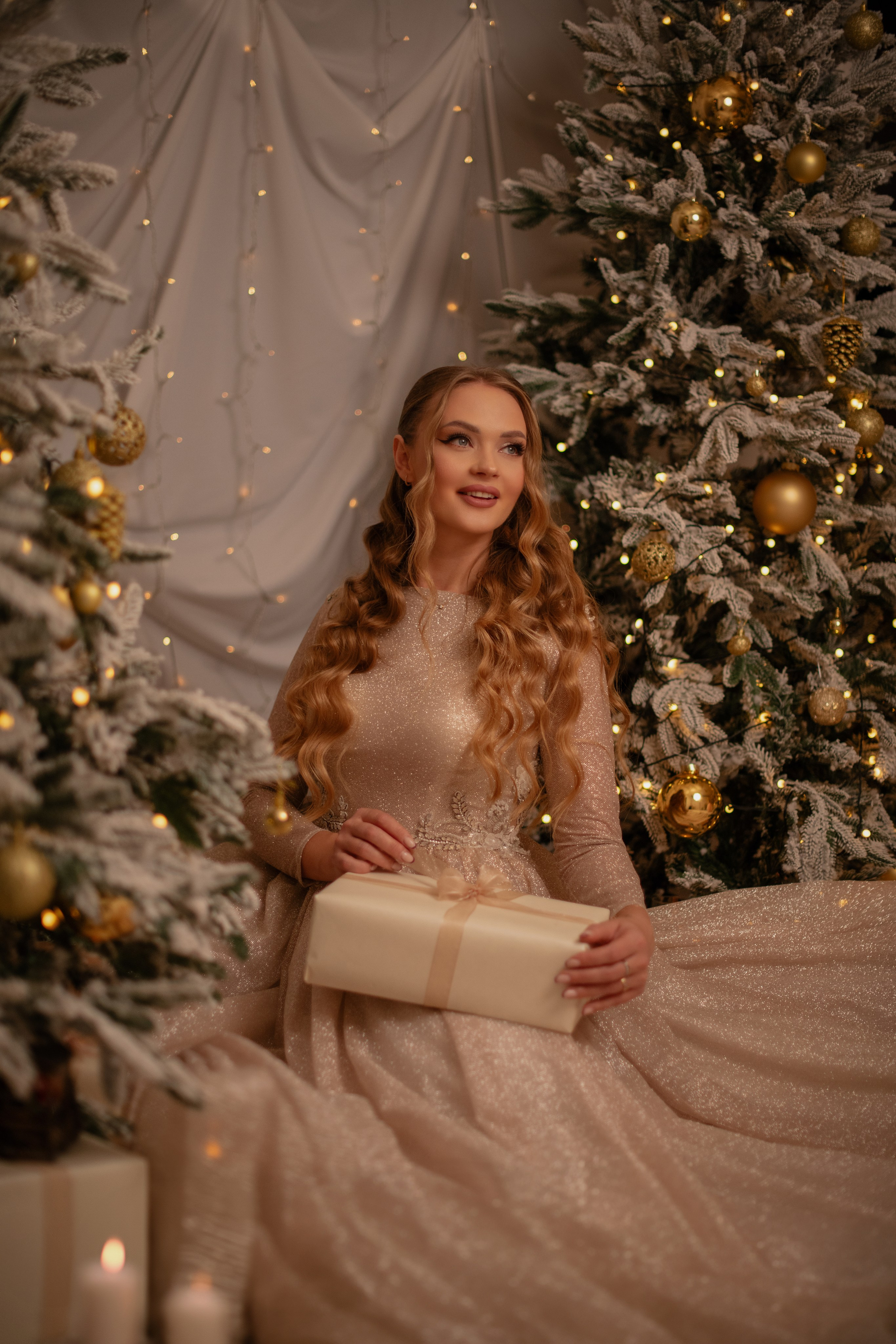 Maria & Tanya. Vánoční focení. Profesionální fotografka v Praze Anastasia Haritonova
