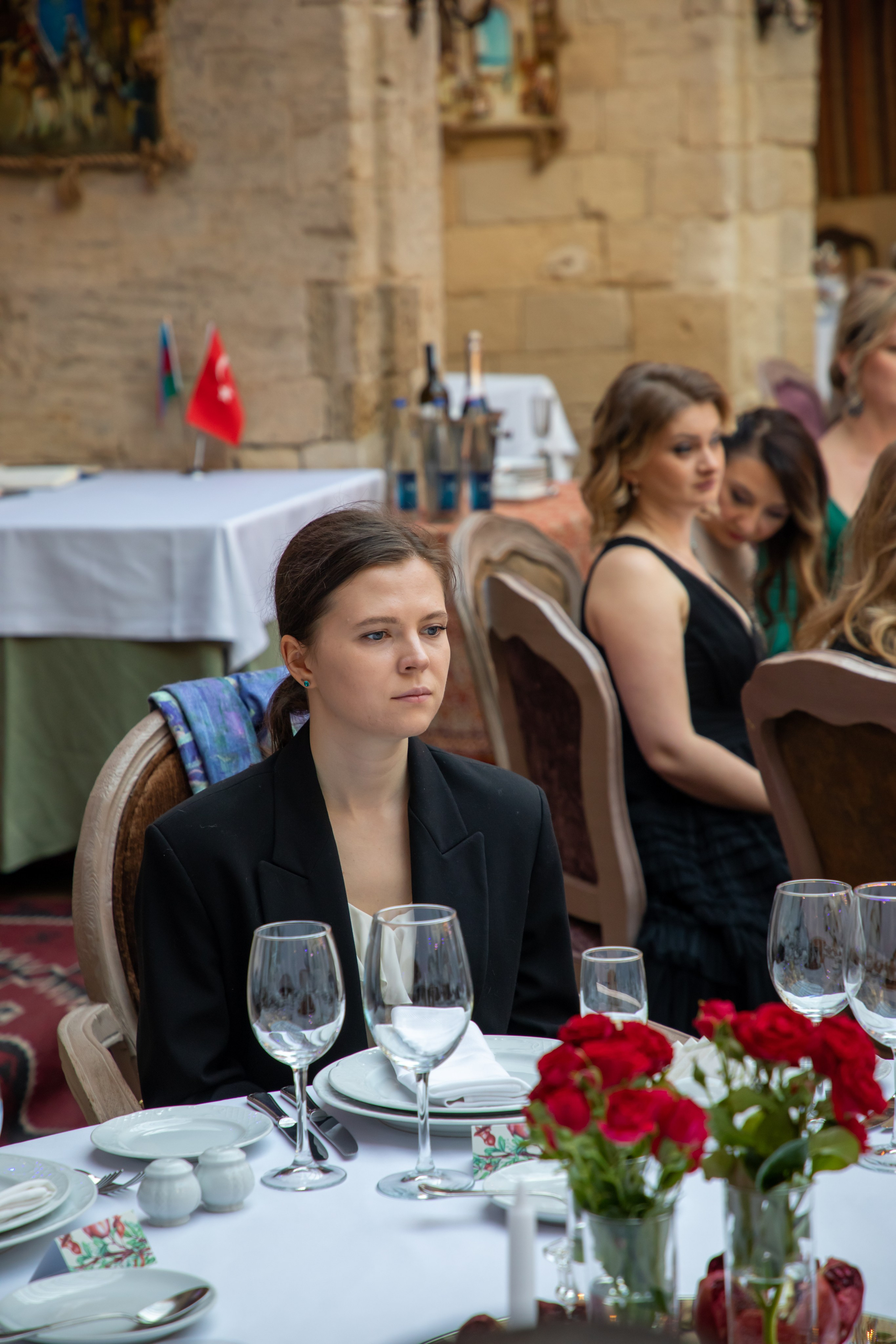 Gala-Dinner with the French Countess, the main etiquette expert Marie de Tilly. Baku Photographer