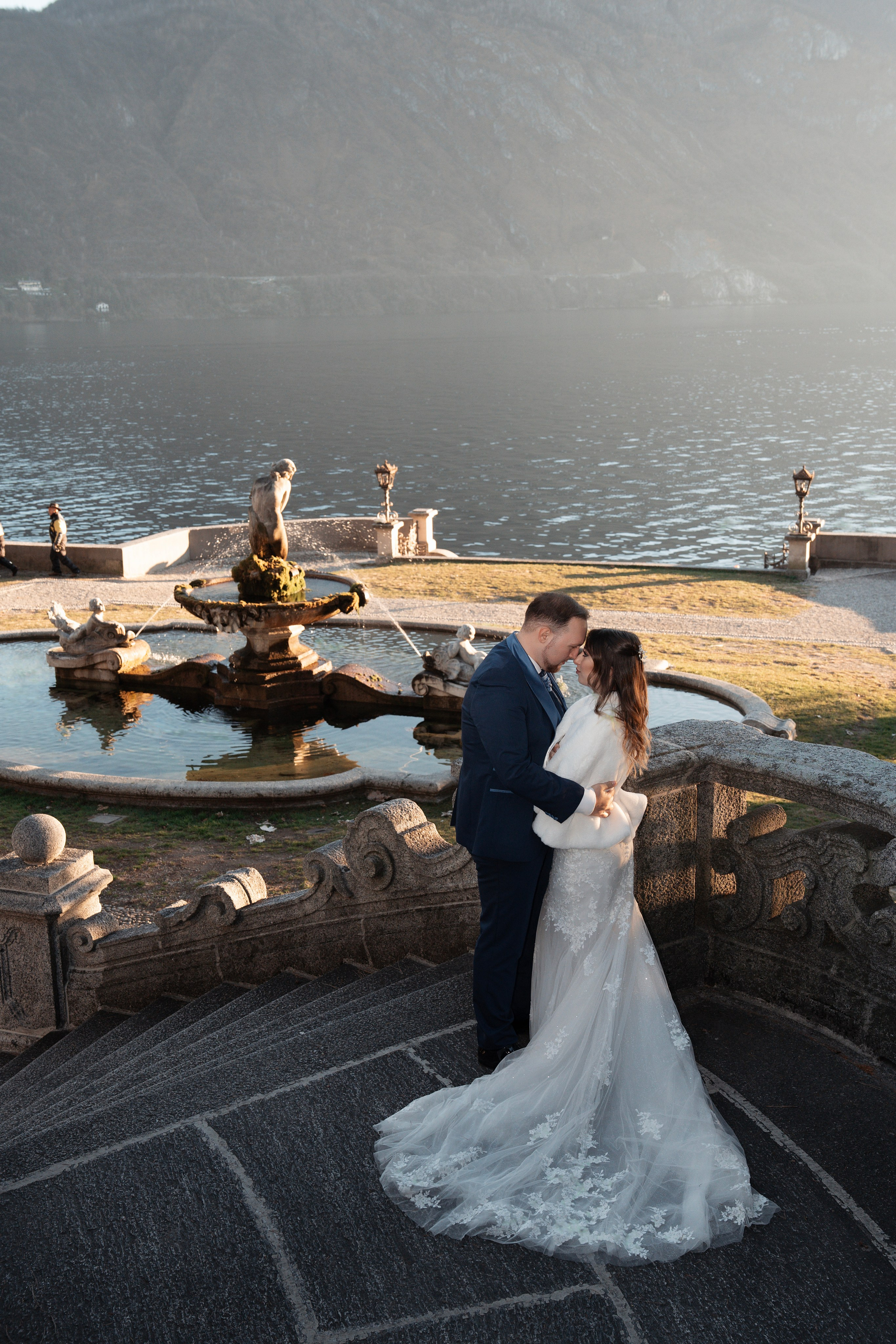 Olivelli Park Elopement on Lake Como. Fotografo matrimonio Lago di Como Ferrari Media Production