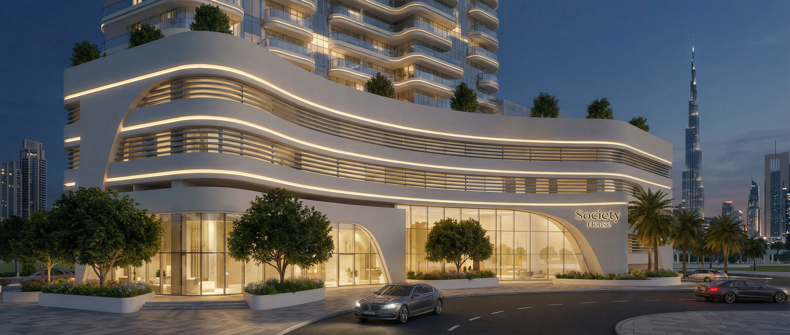 Main Entrance Area. Society House. 3D Visualizer and Ai Creator in Dubai, UAE