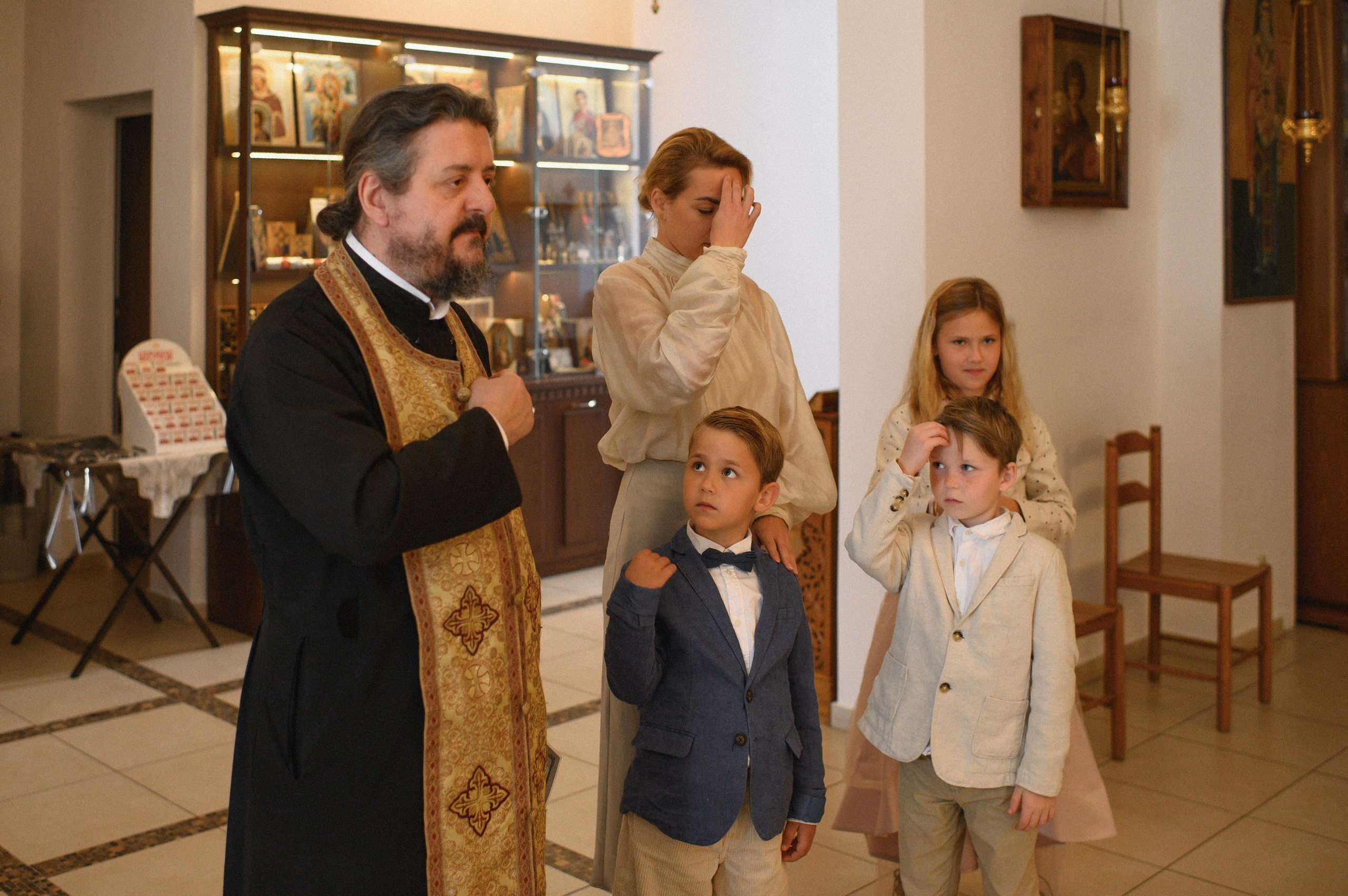 Baptism Mihail. Family, children, portrait, and event photography in Thessaloniki