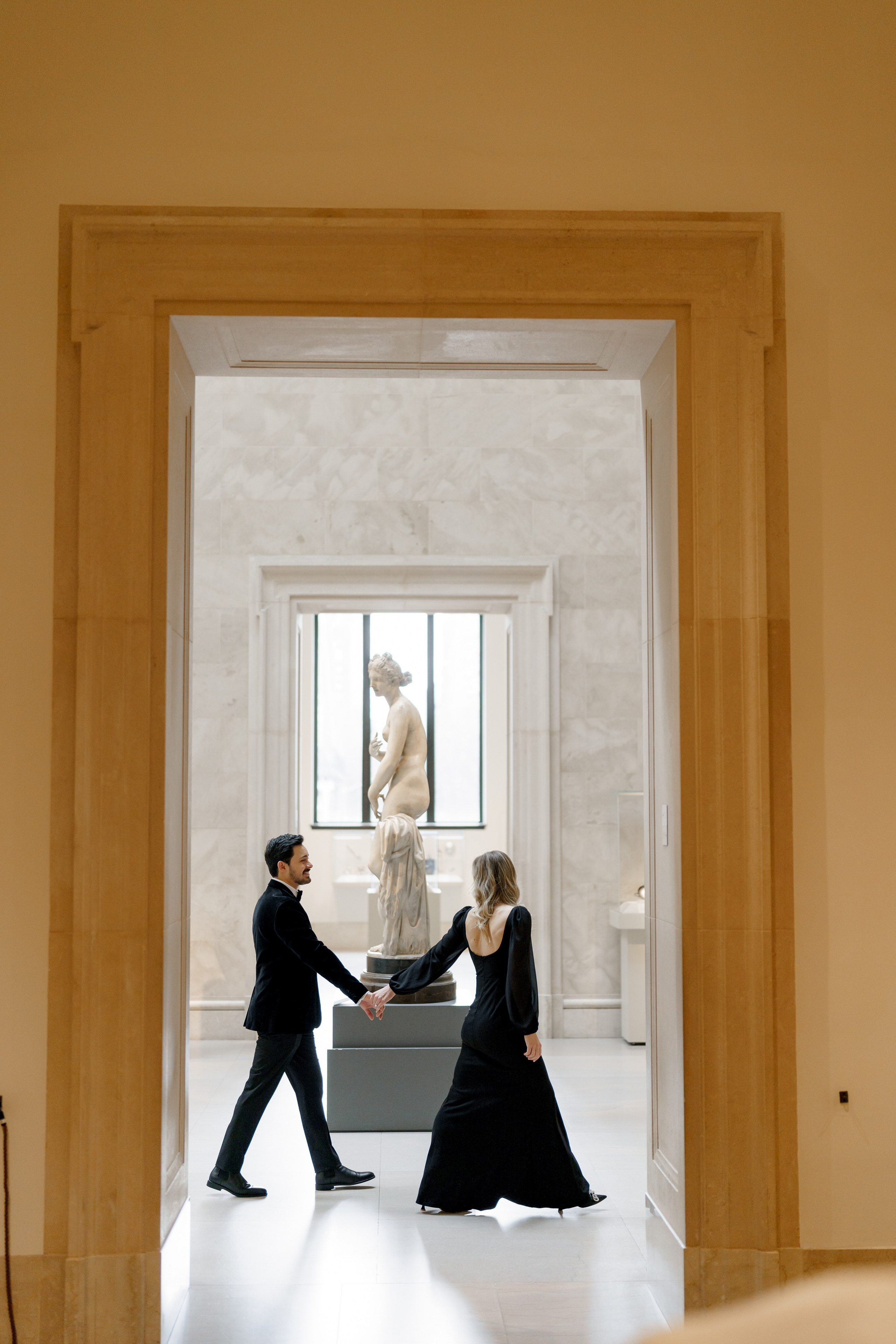 Caroline and Brendan’s Museum MET and Library Engagement Shoot. Wedding photographer and videographer New York | New Jersey