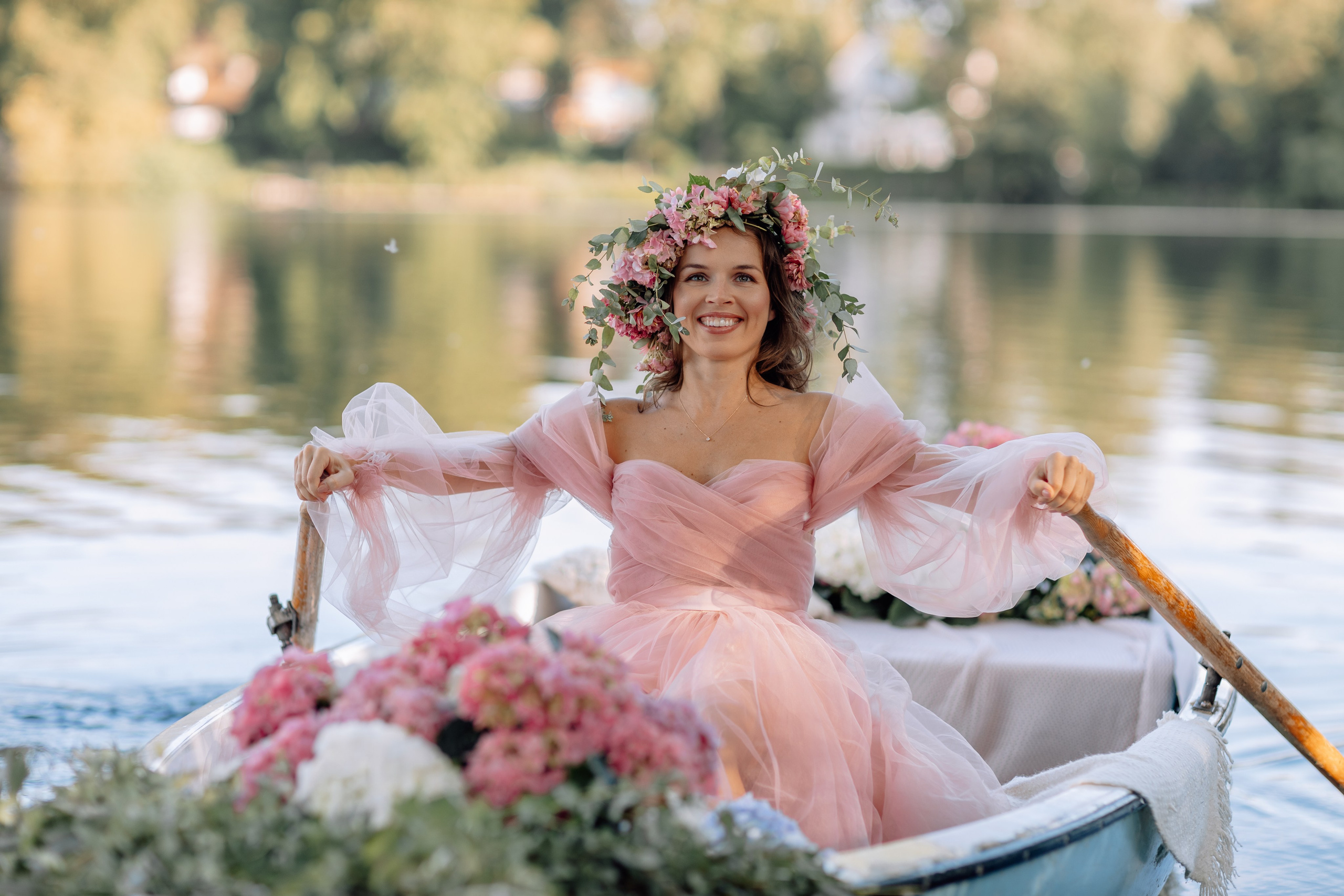 Das Boot mit Blumen. Hochzeitsfotograf München Taufe Familienfotograf Tanja Mauke