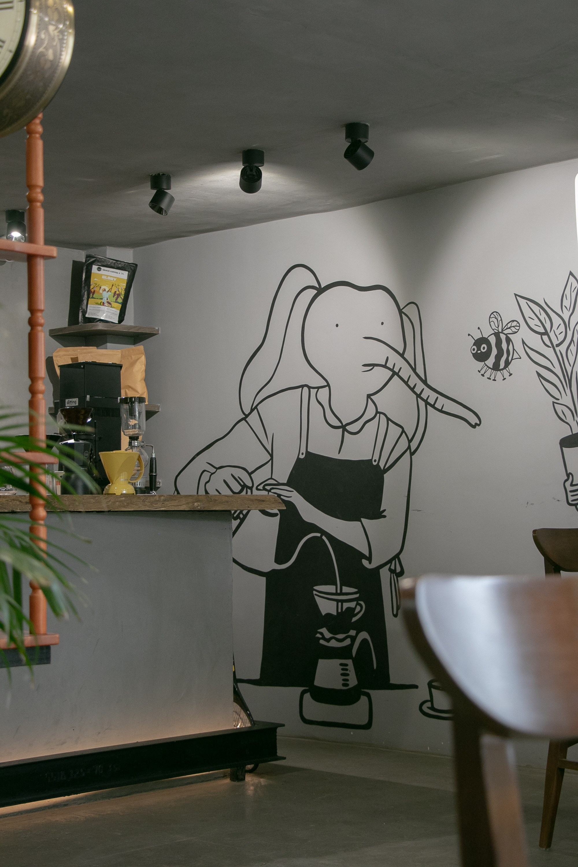 Nook Cafe Wall Mural Design