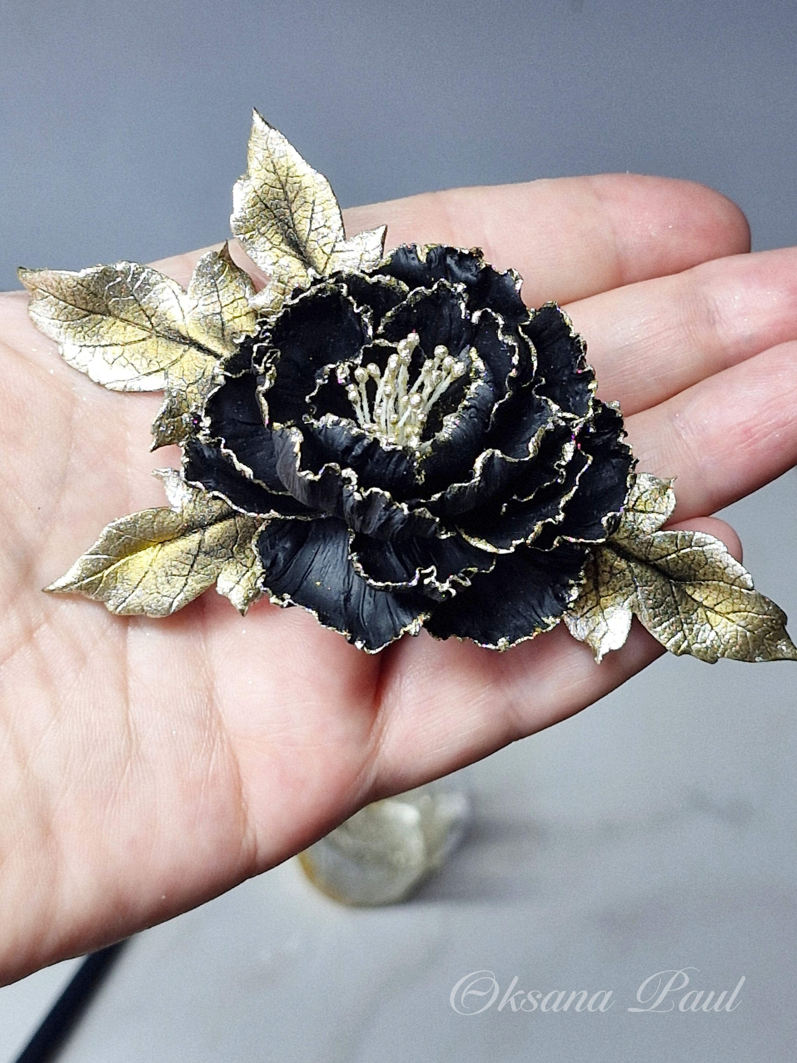 Броши с цветами / Blumen-Broschen ➜. Oksana Paul-Gardinen-Design Oksana Paul ✧ Art of Gardinen & Textile Design ✧ Polymer Clay Art & Handmade Creatures