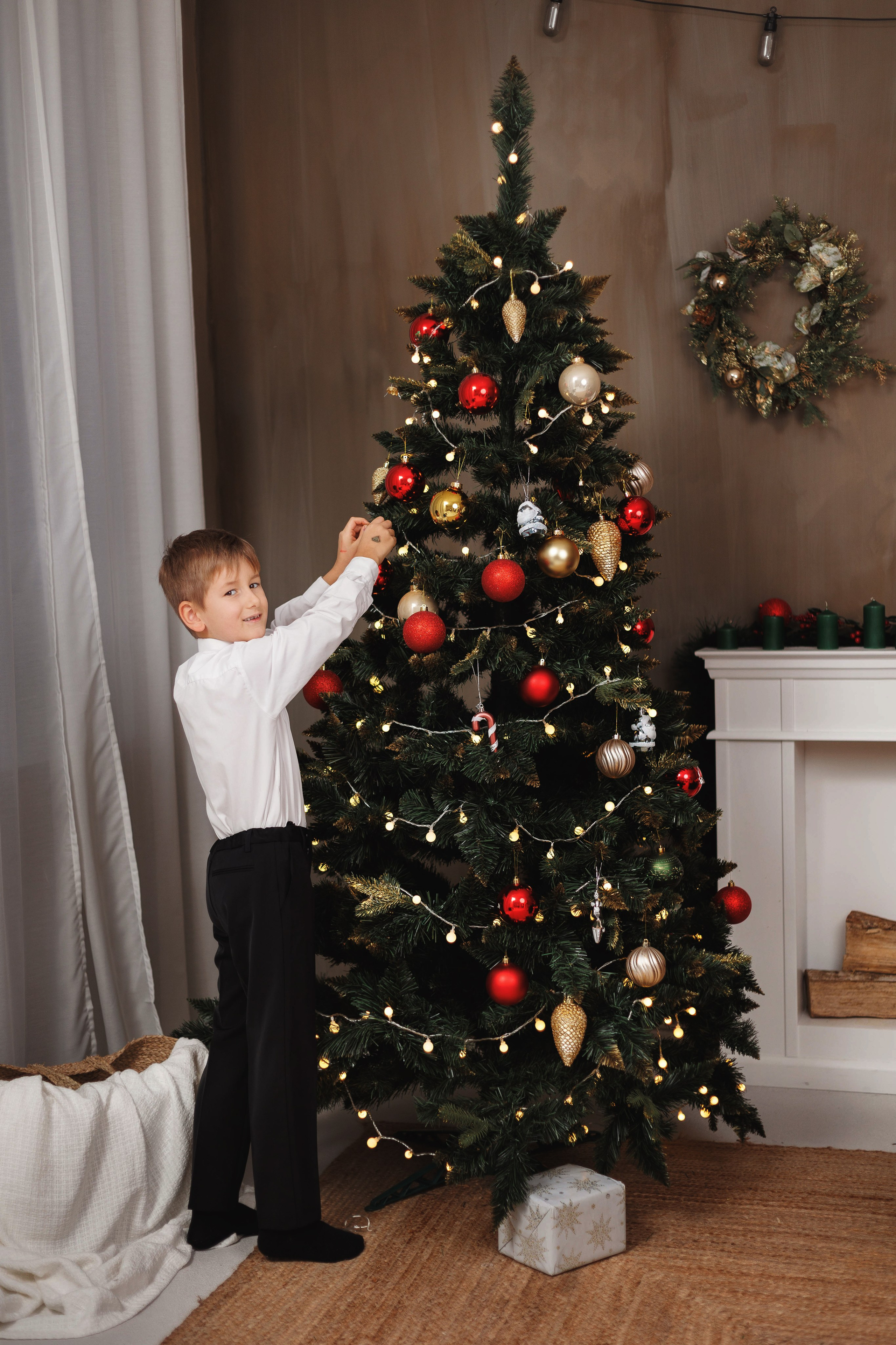 Новогодняя съёмка в студии. Семейный и детский фотограф в Вильнюсе Светлана Наумова