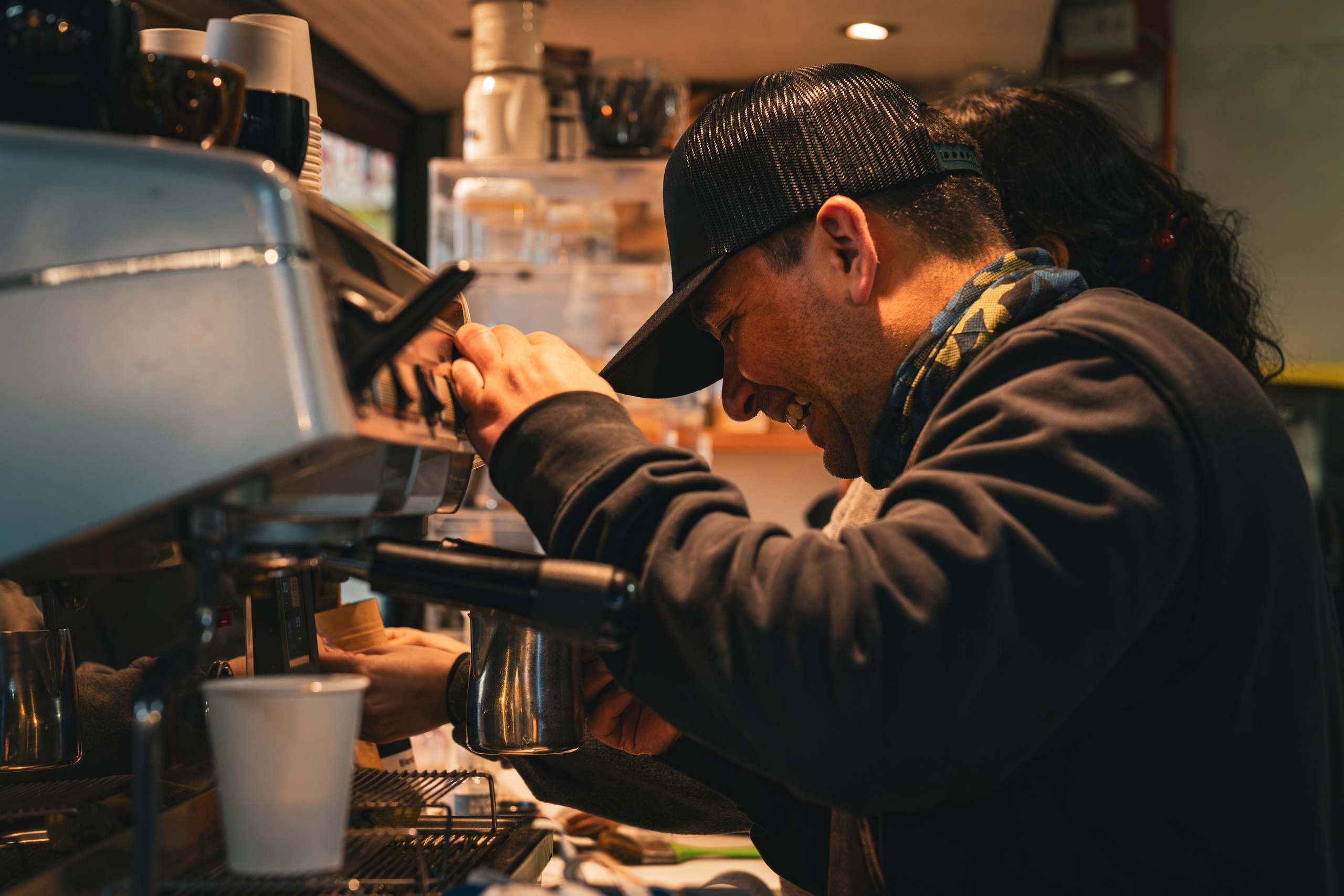 Barista del café Altura. 